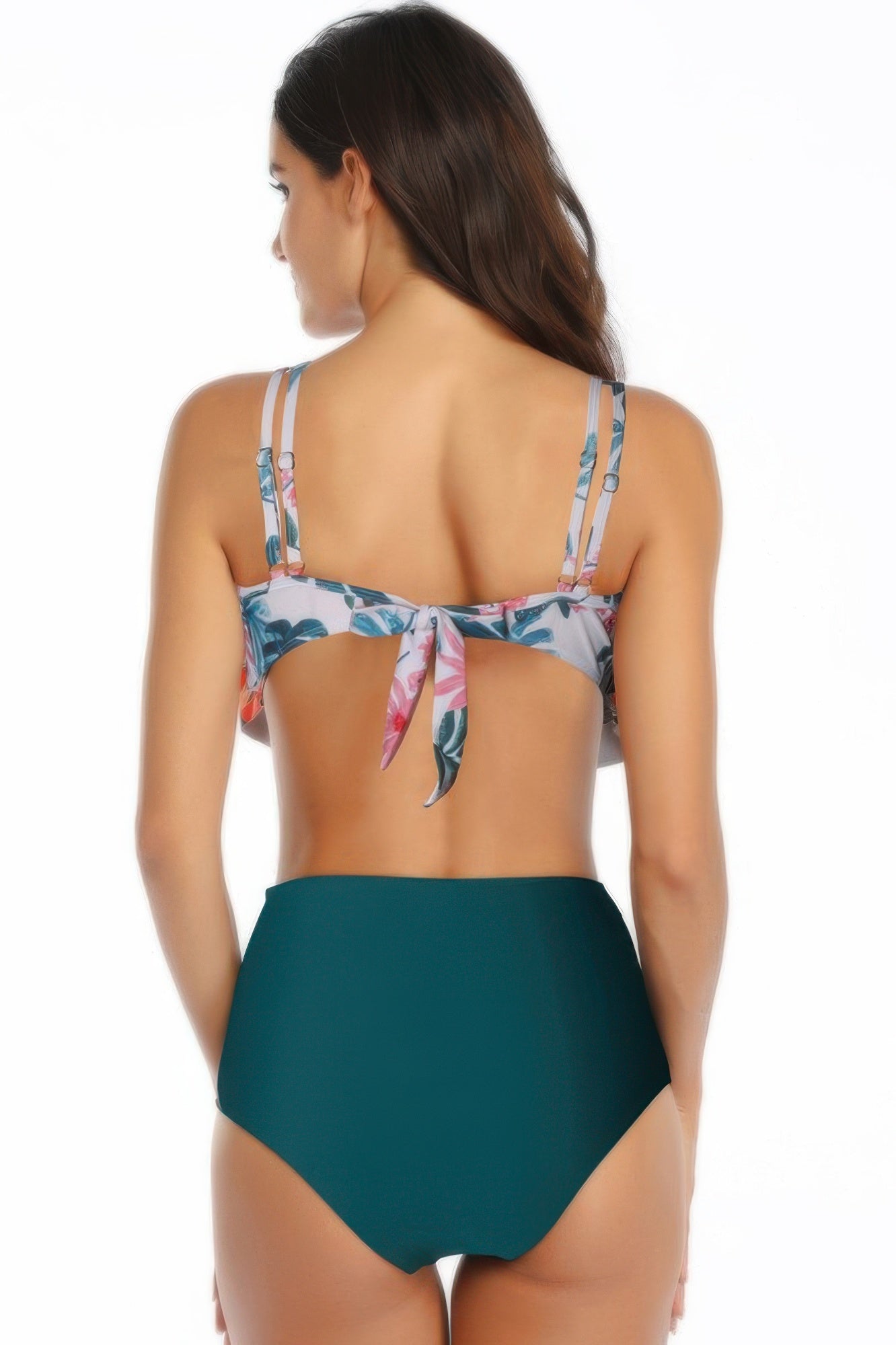 Floral Printed Ruffles Ruffle High Waist Swimsuit | by atgodanddesigns