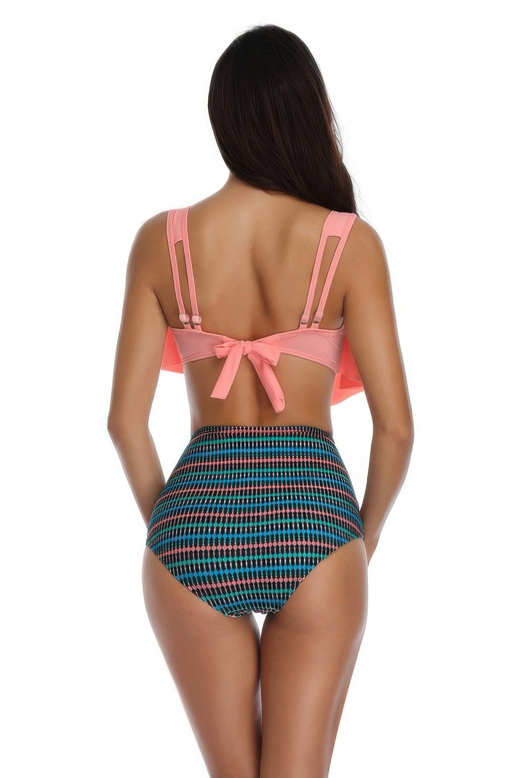Floral Printed Ruffles Ruffle High Waist Swimsuit | by atgodanddesigns