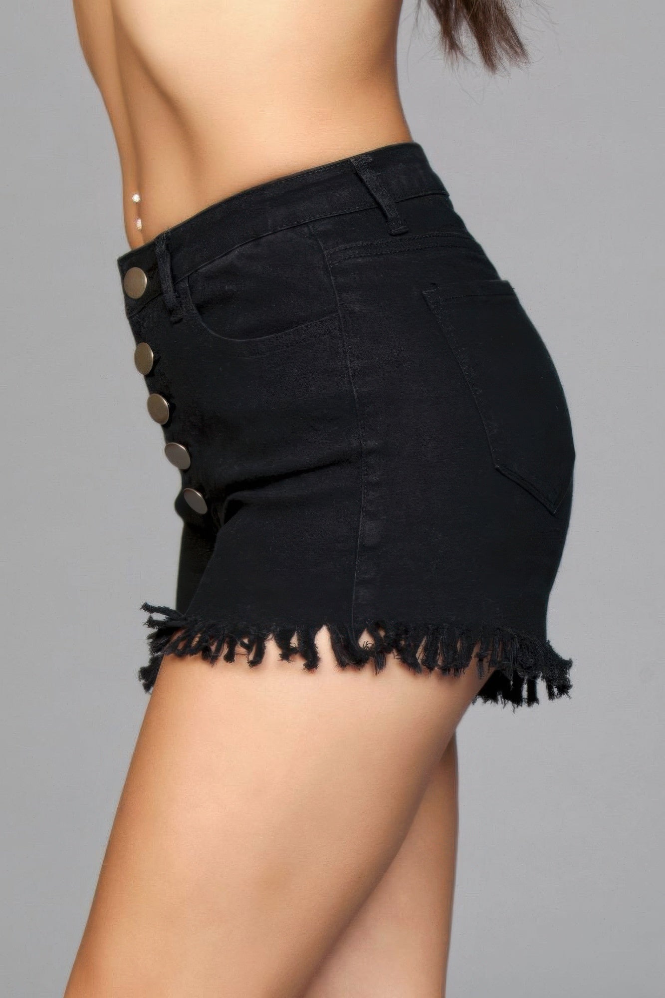 Fringed Button Up Shorts | by atgodanddesigns