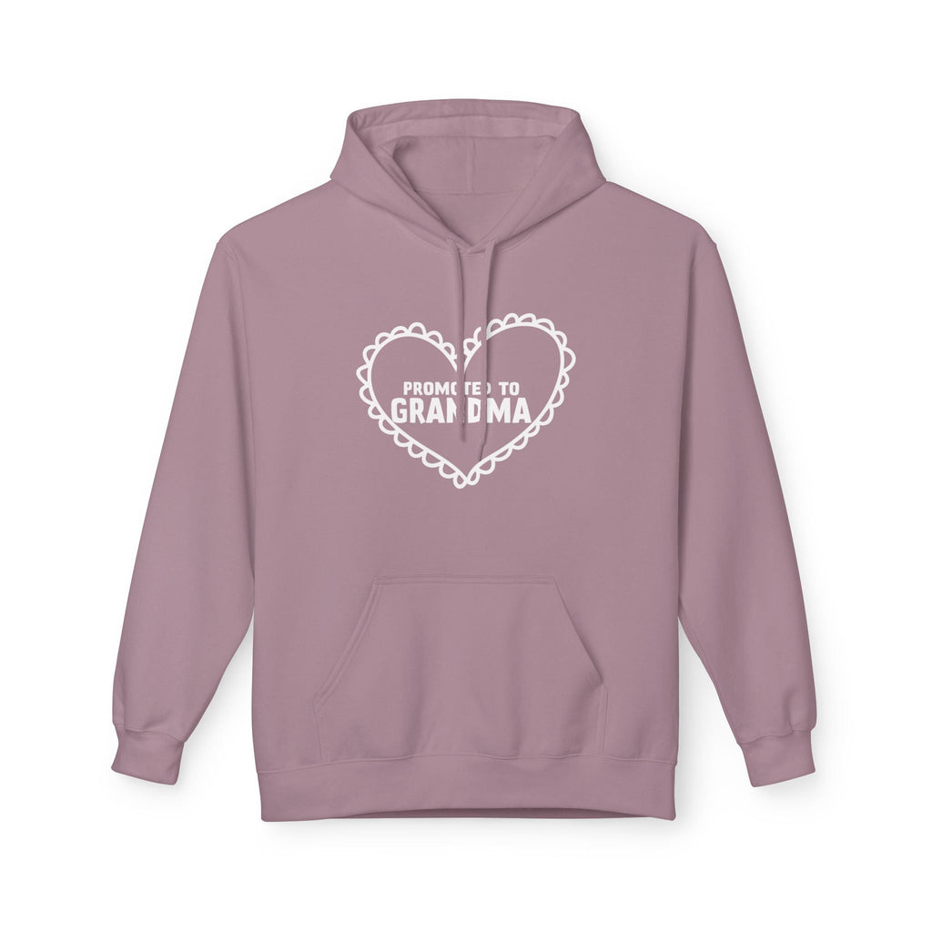 Grandma Fleece Hoodie - Promoted To Grandma | Hoodie by atgodanddesigns