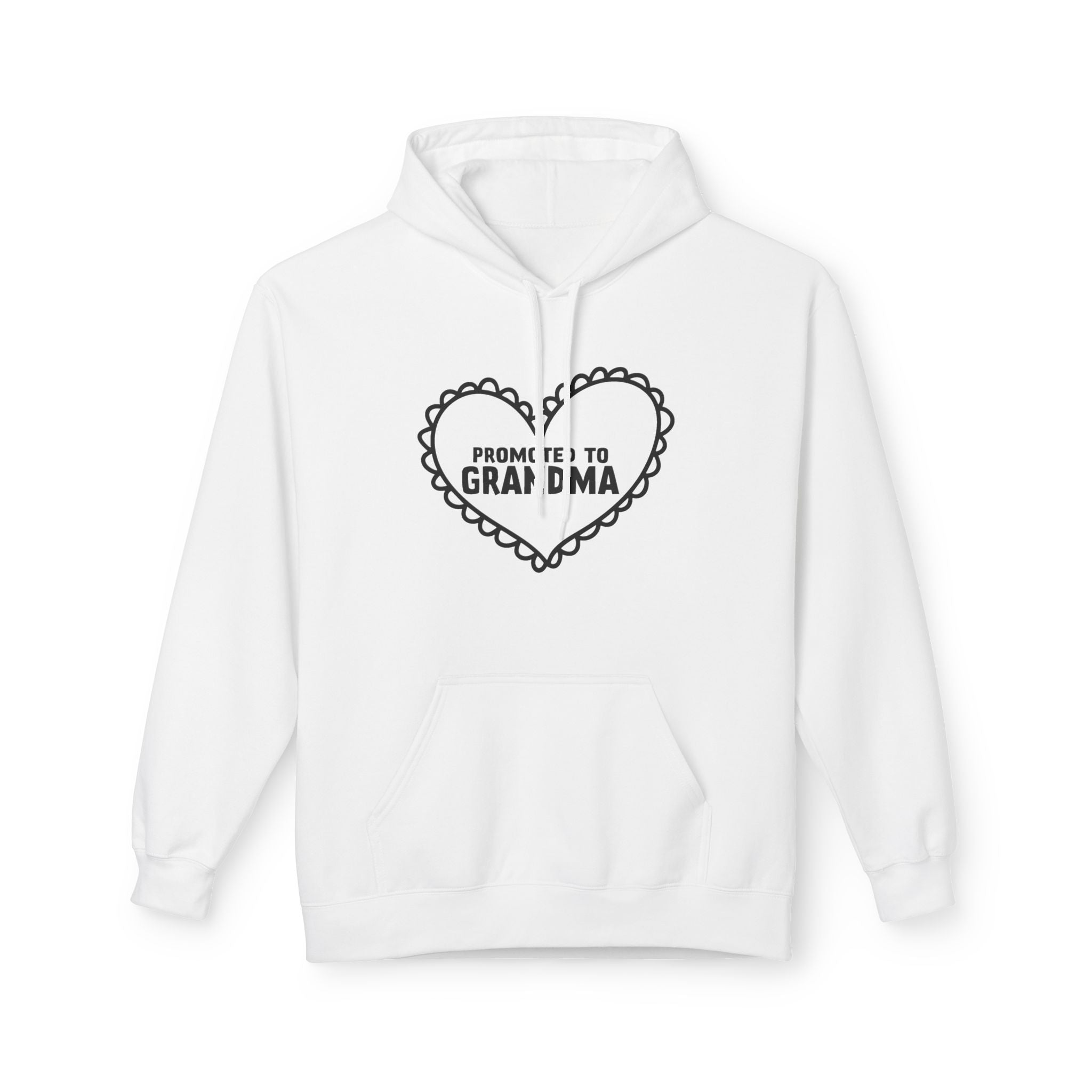 Grandma Fleece Hoodie - Promoted To Grandma | Hoodie by atgodanddesigns