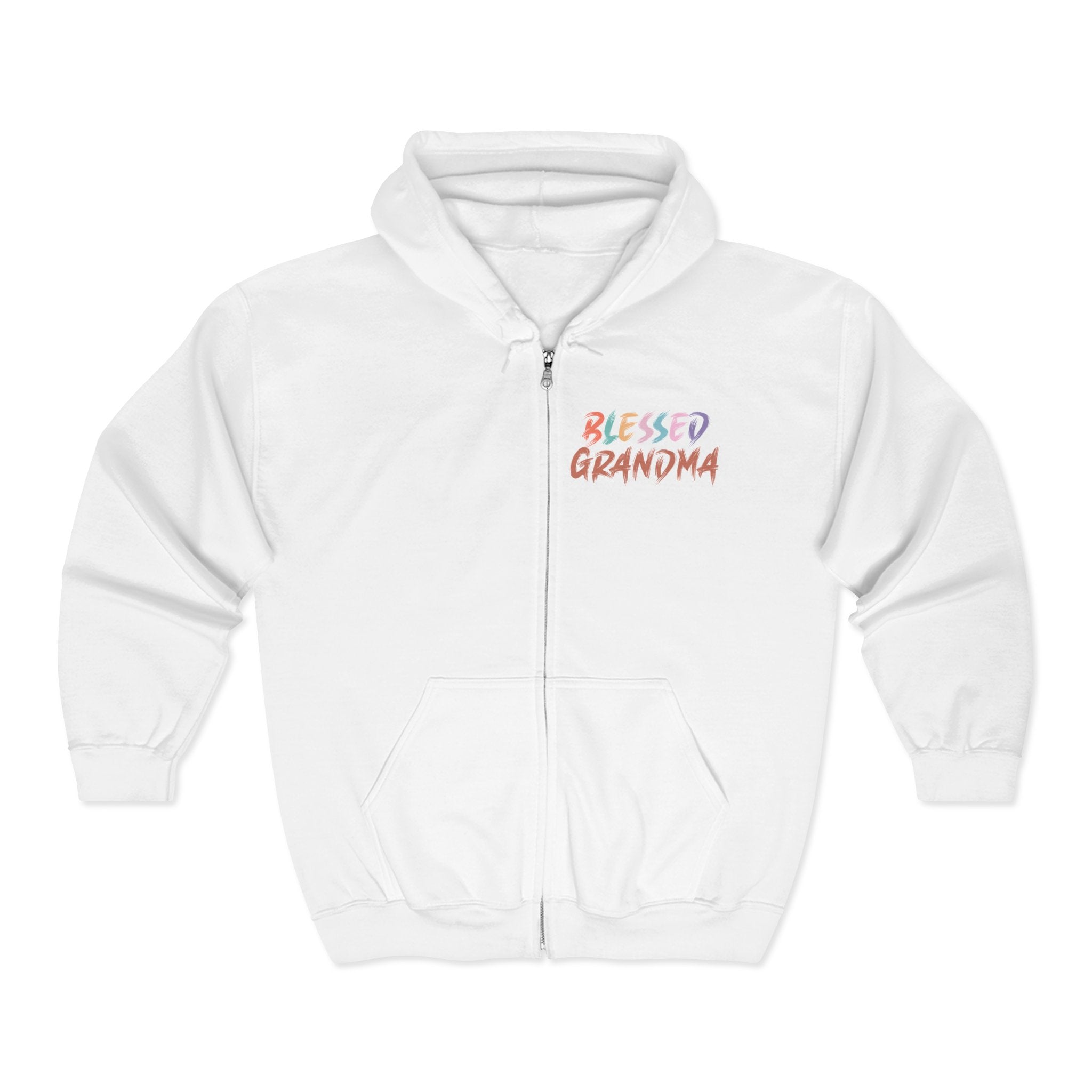 Grandma Full Zip Hooded Sweatshirt - Blessed Grandma | Hoodie by atgodanddesigns