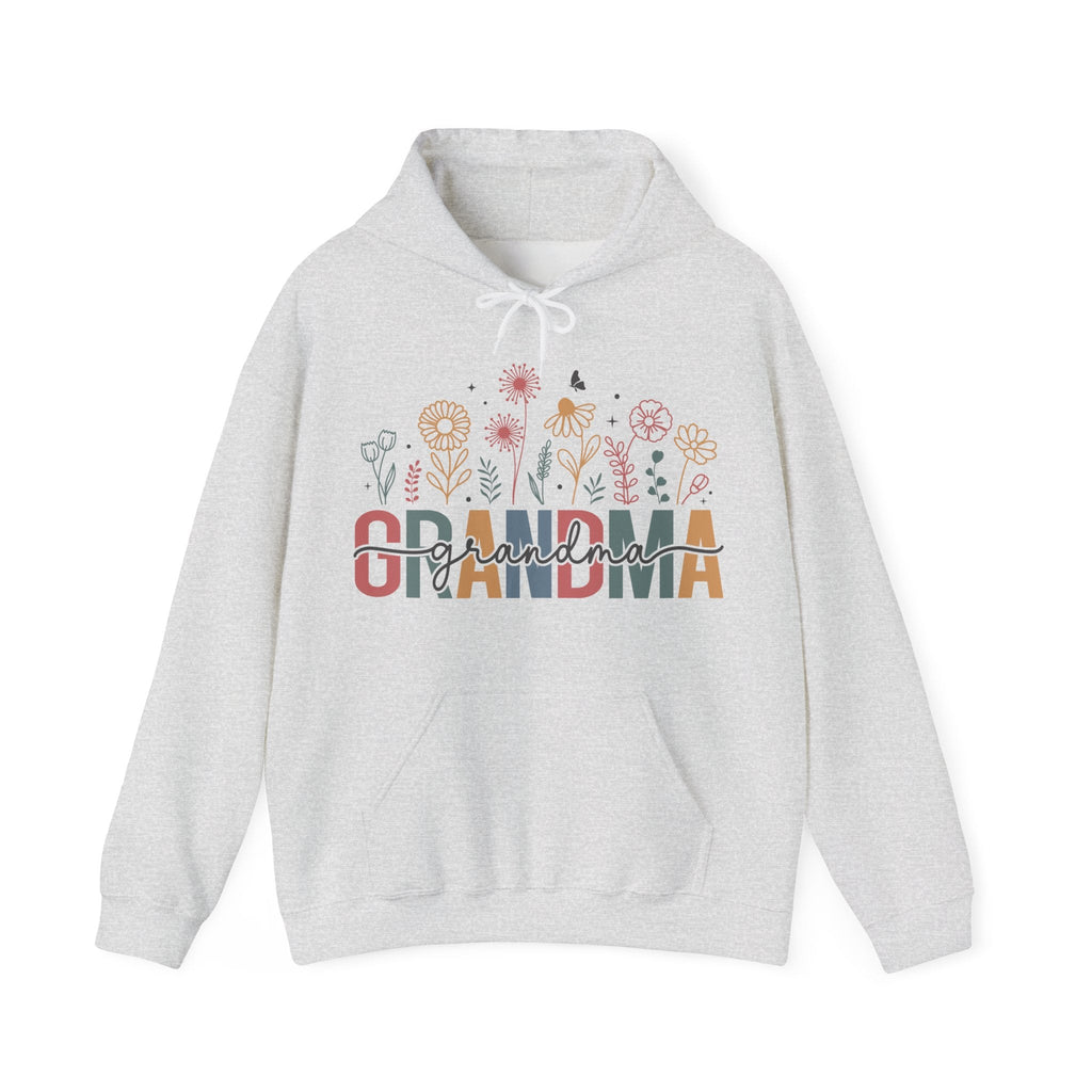 Grandma Hooded Sweatshirt - Grandma Floral | Hoodie by atgodanddesigns