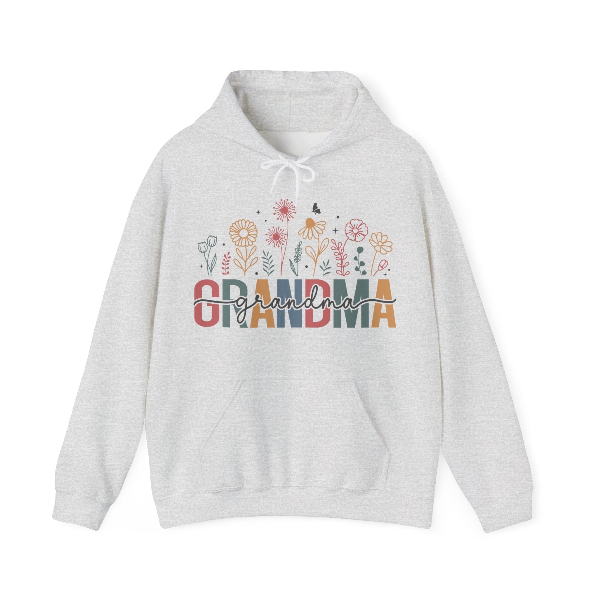 Grandma Hooded Sweatshirt - Grandma Floral | Hoodie by atgodanddesigns