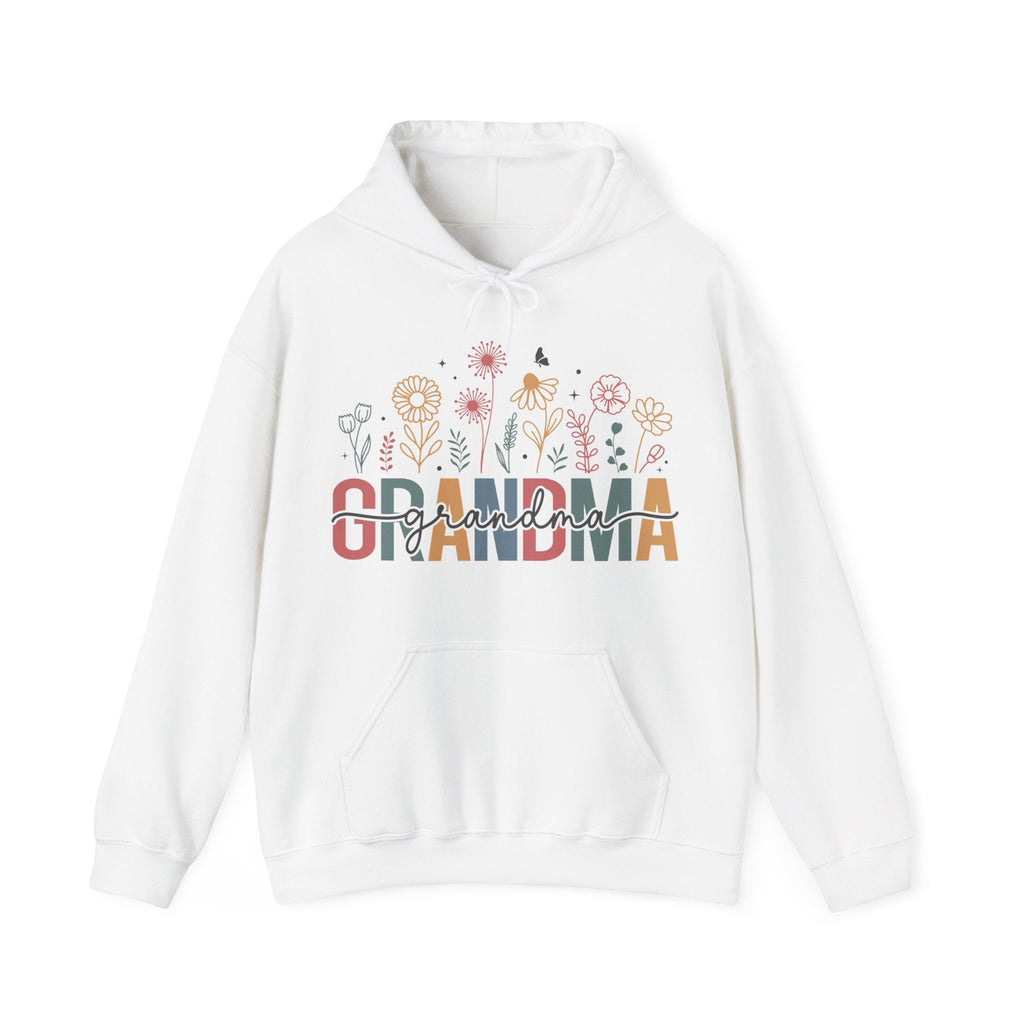 Grandma Hooded Sweatshirt - Grandma Floral | Hoodie by atgodanddesigns