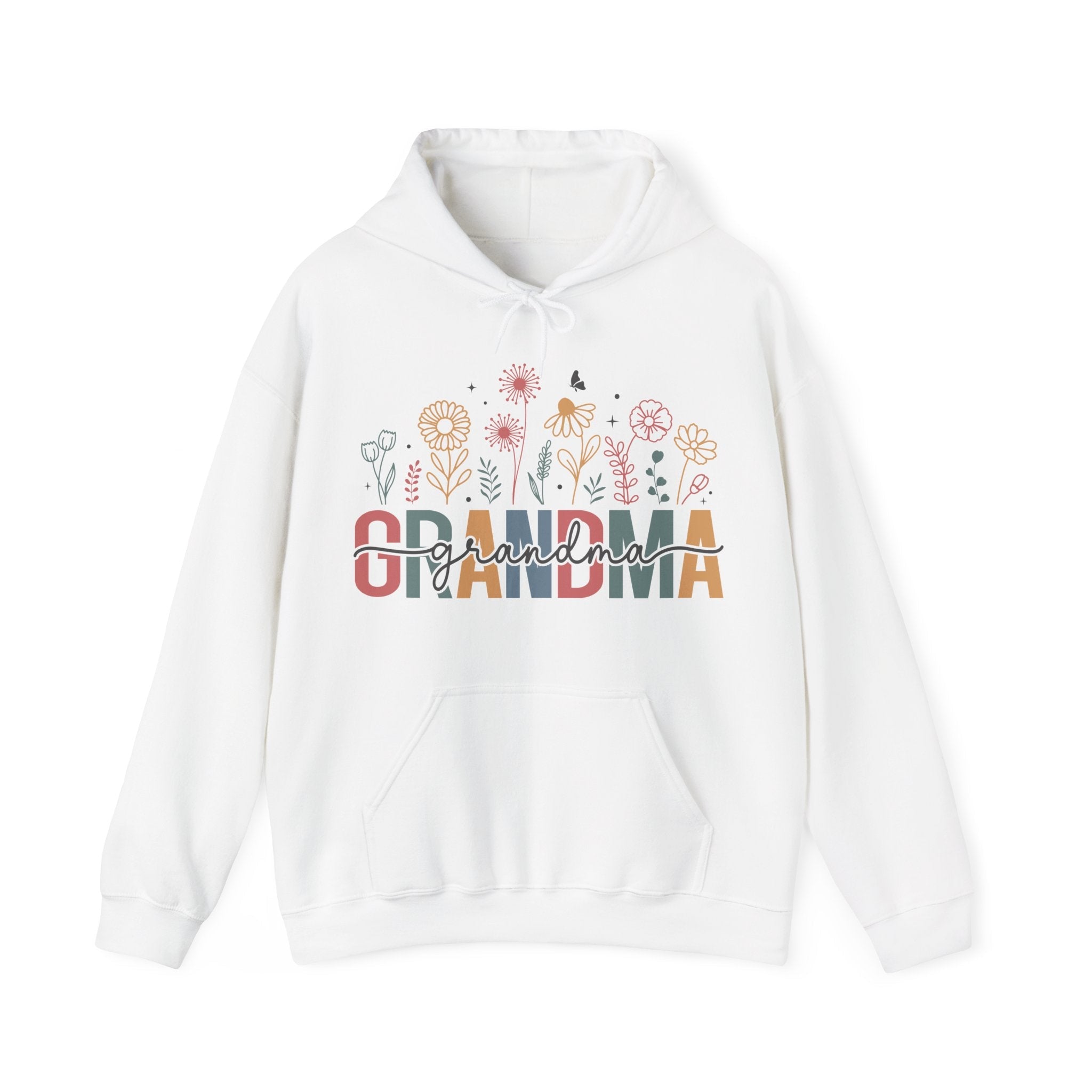 Grandma Hooded Sweatshirt - Grandma Floral | Hoodie by atgodanddesigns