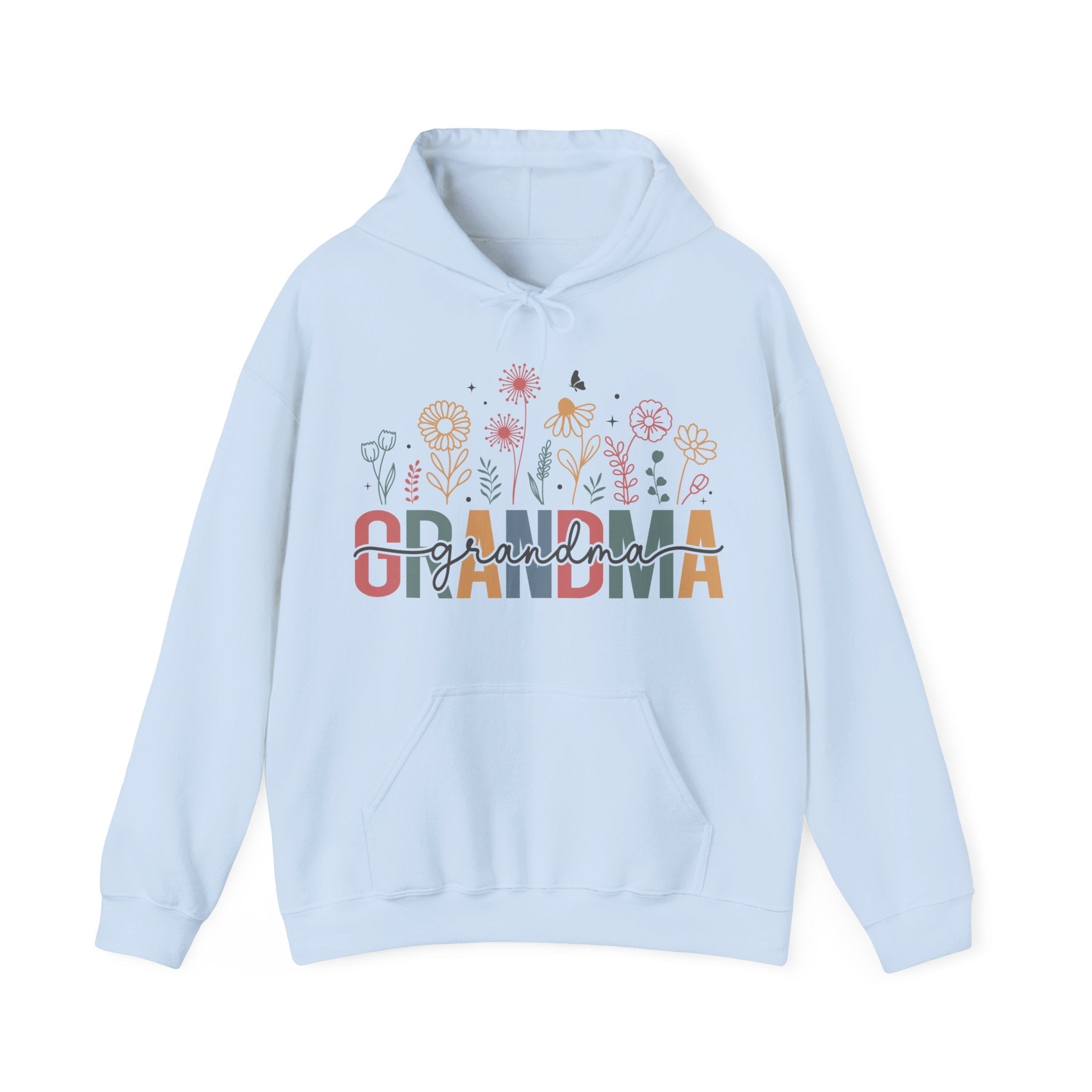 Grandma Hooded Sweatshirt - Grandma Floral | Hoodie by atgodanddesigns