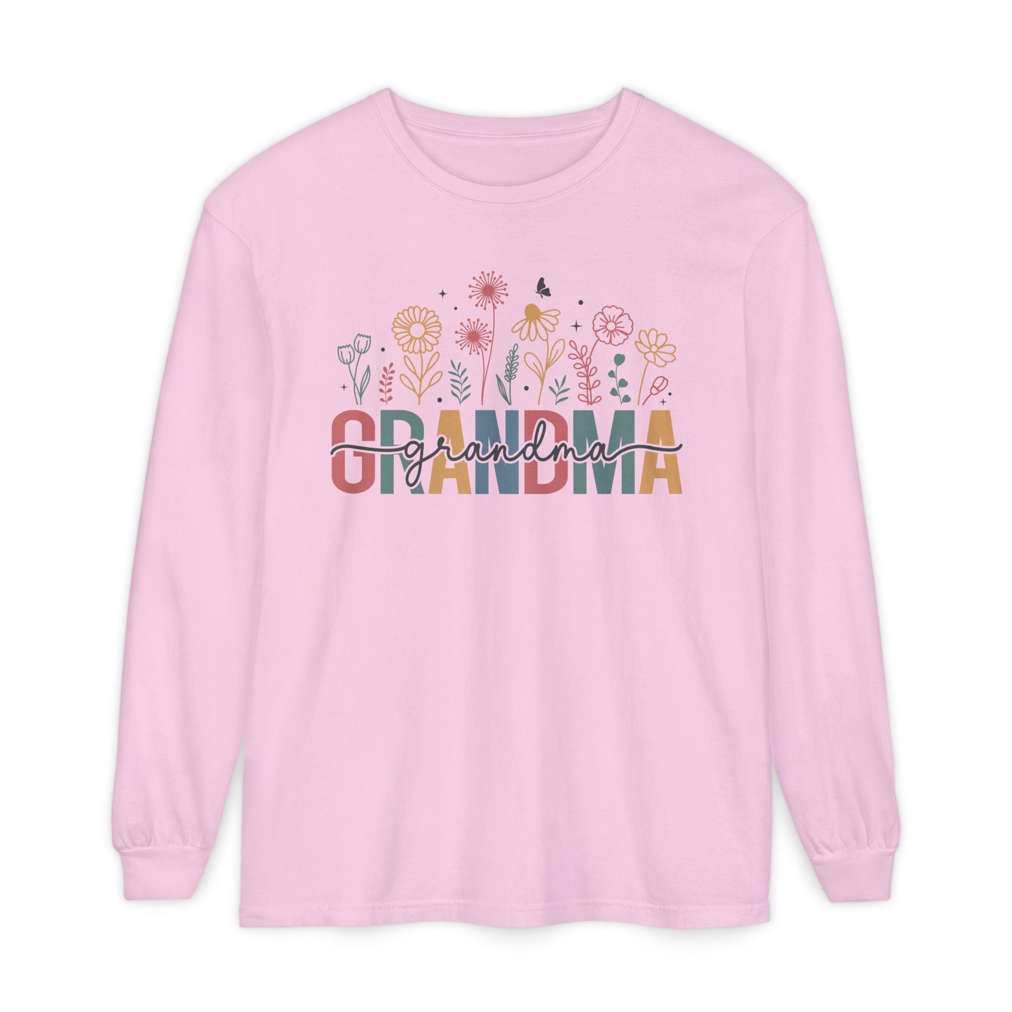 Grandma Long Sleeve - Grandma Floral | Long - sleeve by atgodanddesigns