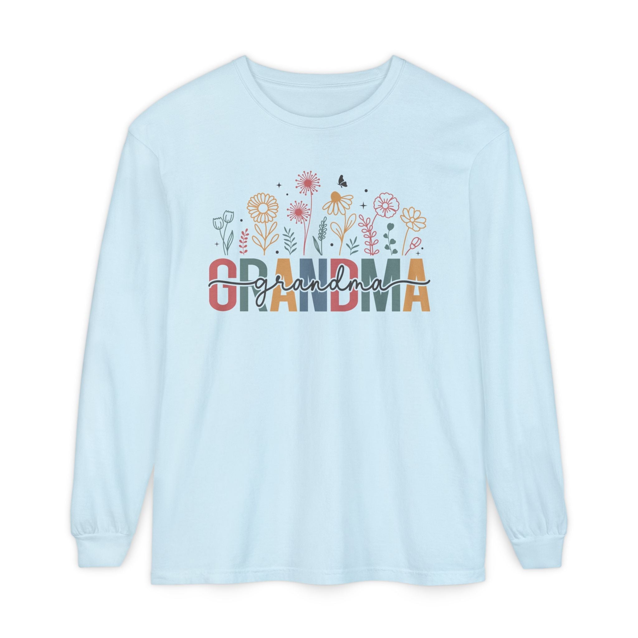 Grandma Long Sleeve - Grandma Floral | Long - sleeve by atgodanddesigns