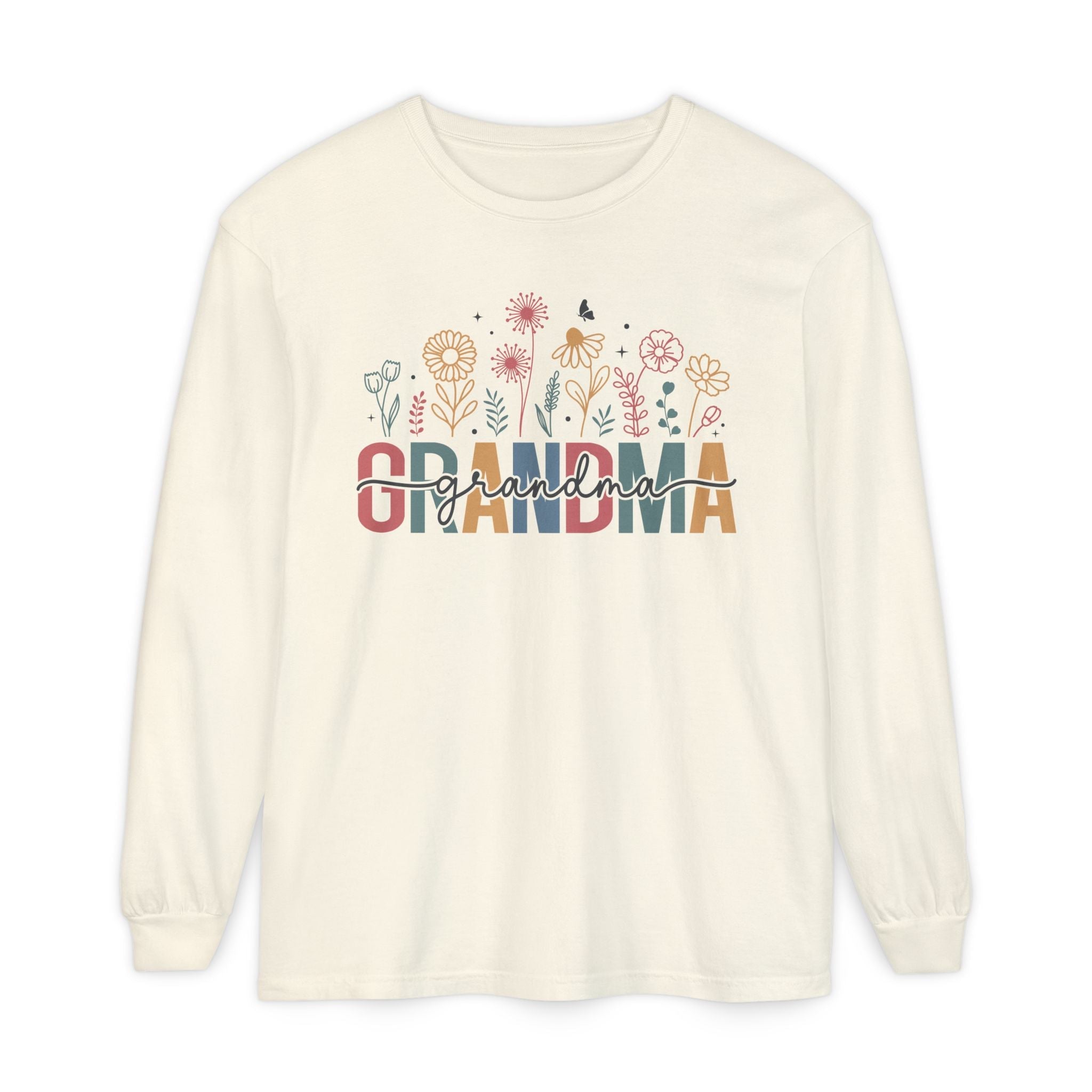 Grandma Long Sleeve - Grandma Floral | Long - sleeve by atgodanddesigns