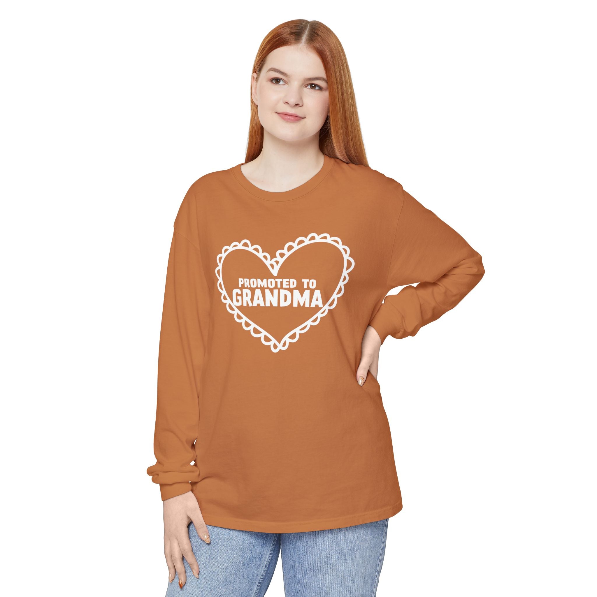 Grandma Long Sleeve - Promoted To Grandma | Long - sleeve by atgodanddesigns