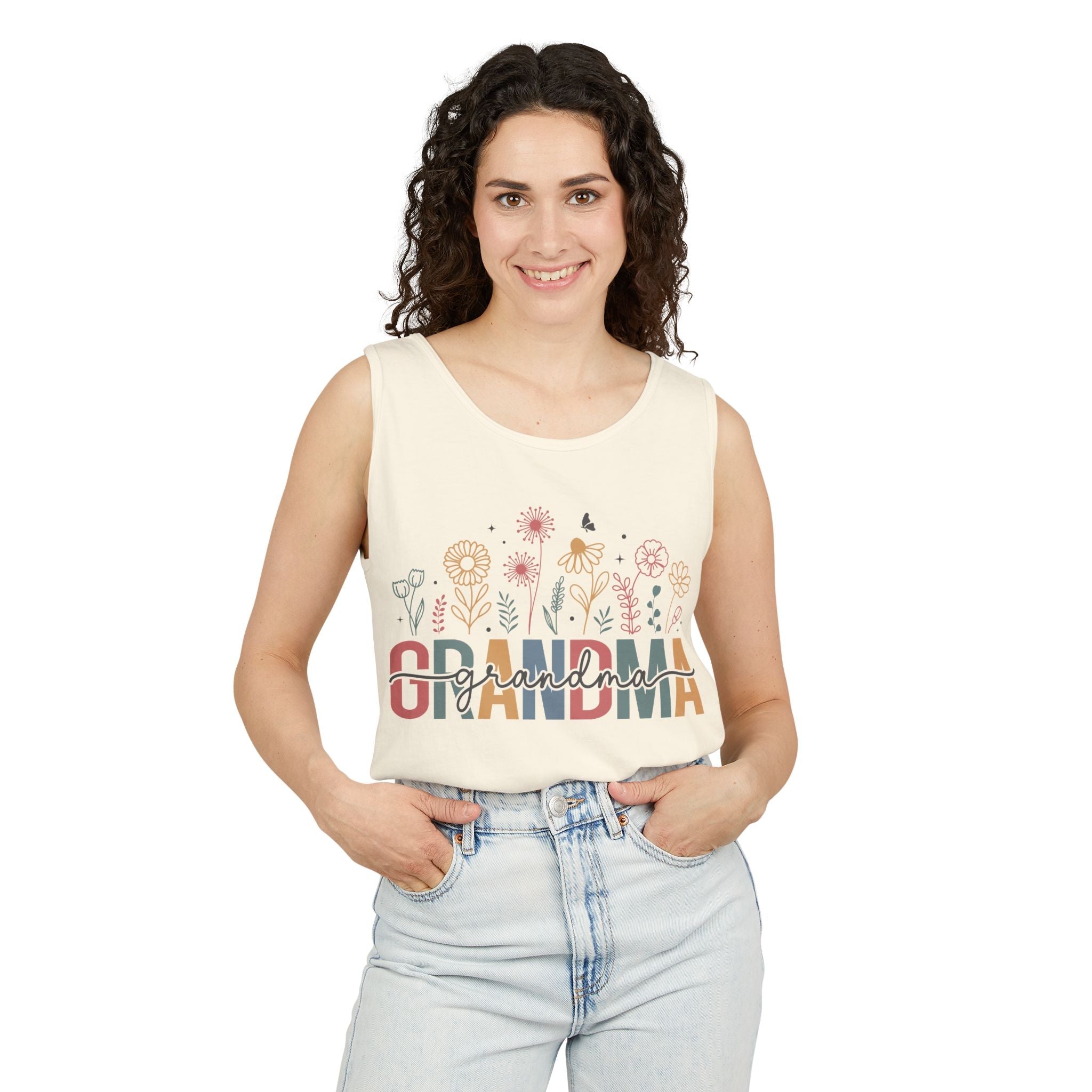 Grandma Tank Top - Grandma Floral | Tank Top by atgodanddesigns