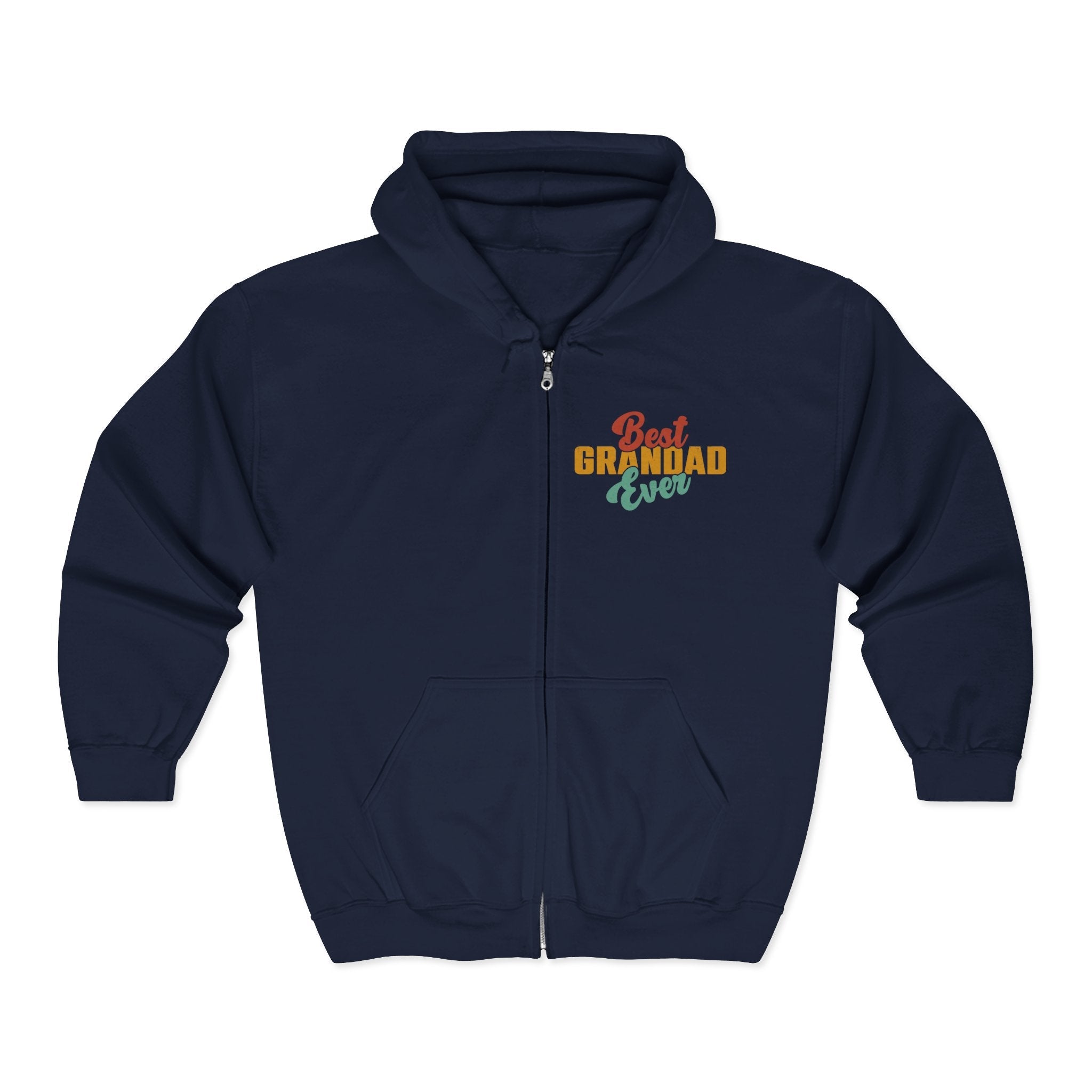 Grandpa Full Zip Hooded Sweatshirt - Best Grandad Ever | Hoodie by atgodanddesigns