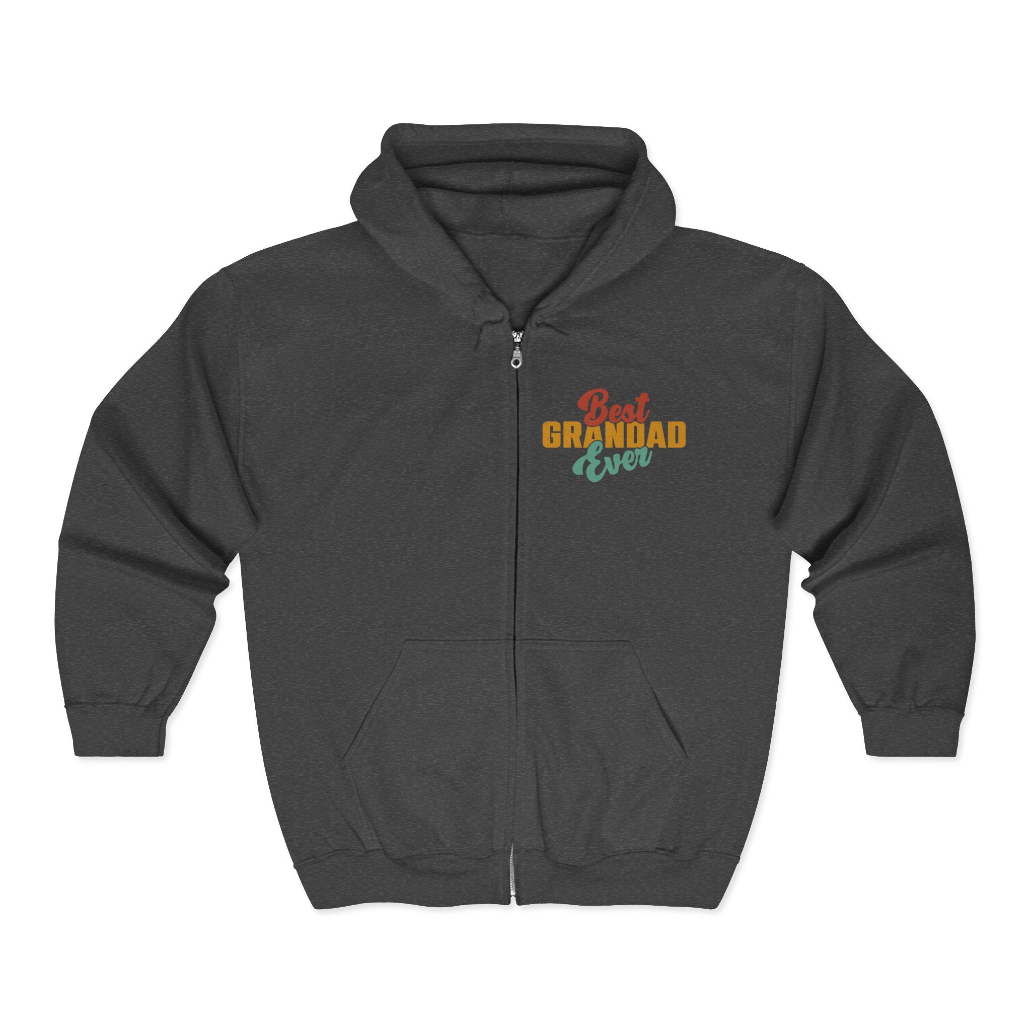 Grandpa Full Zip Hooded Sweatshirt - Best Grandad Ever | Hoodie by atgodanddesigns