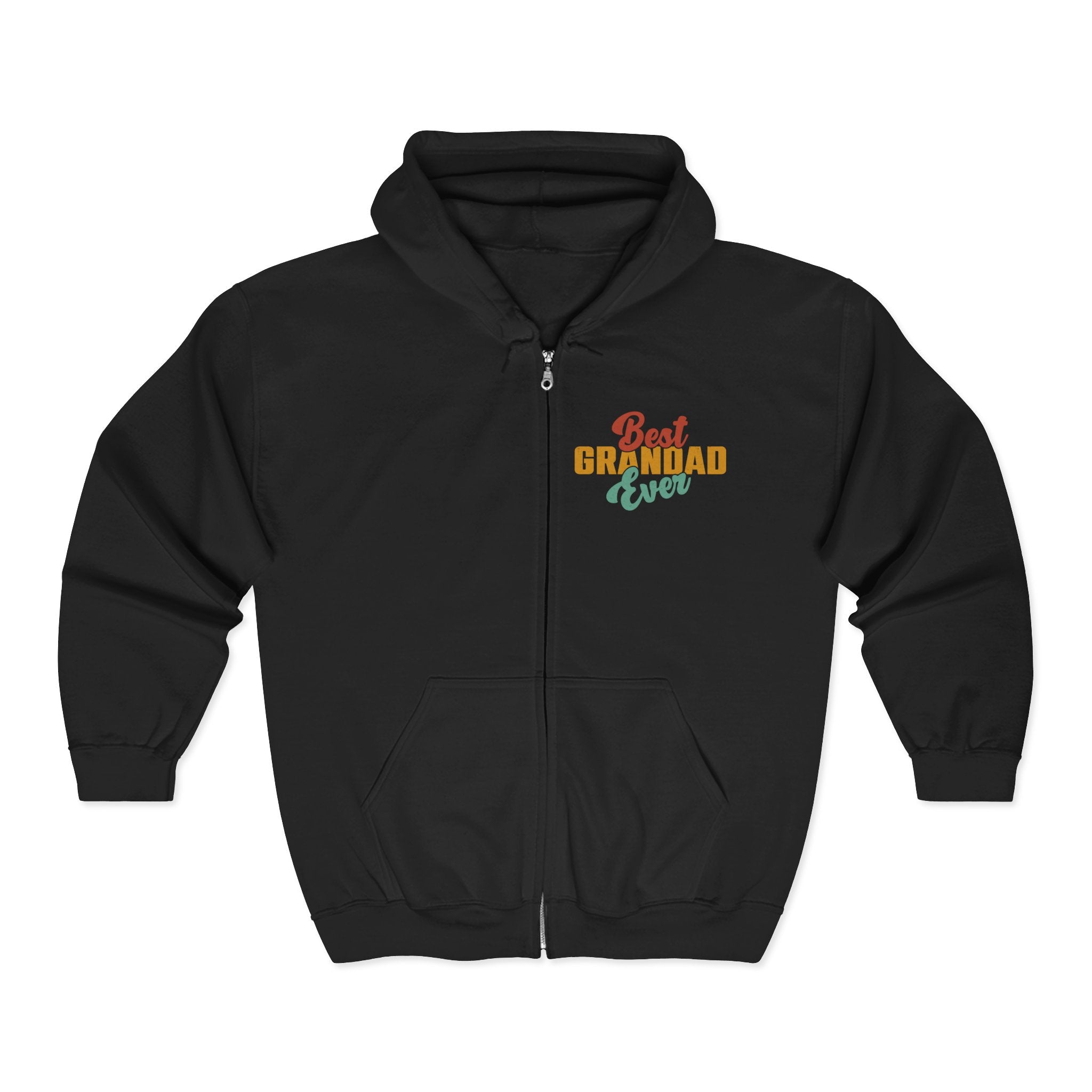 Grandpa Full Zip Hooded Sweatshirt - Best Grandad Ever | Hoodie by atgodanddesigns