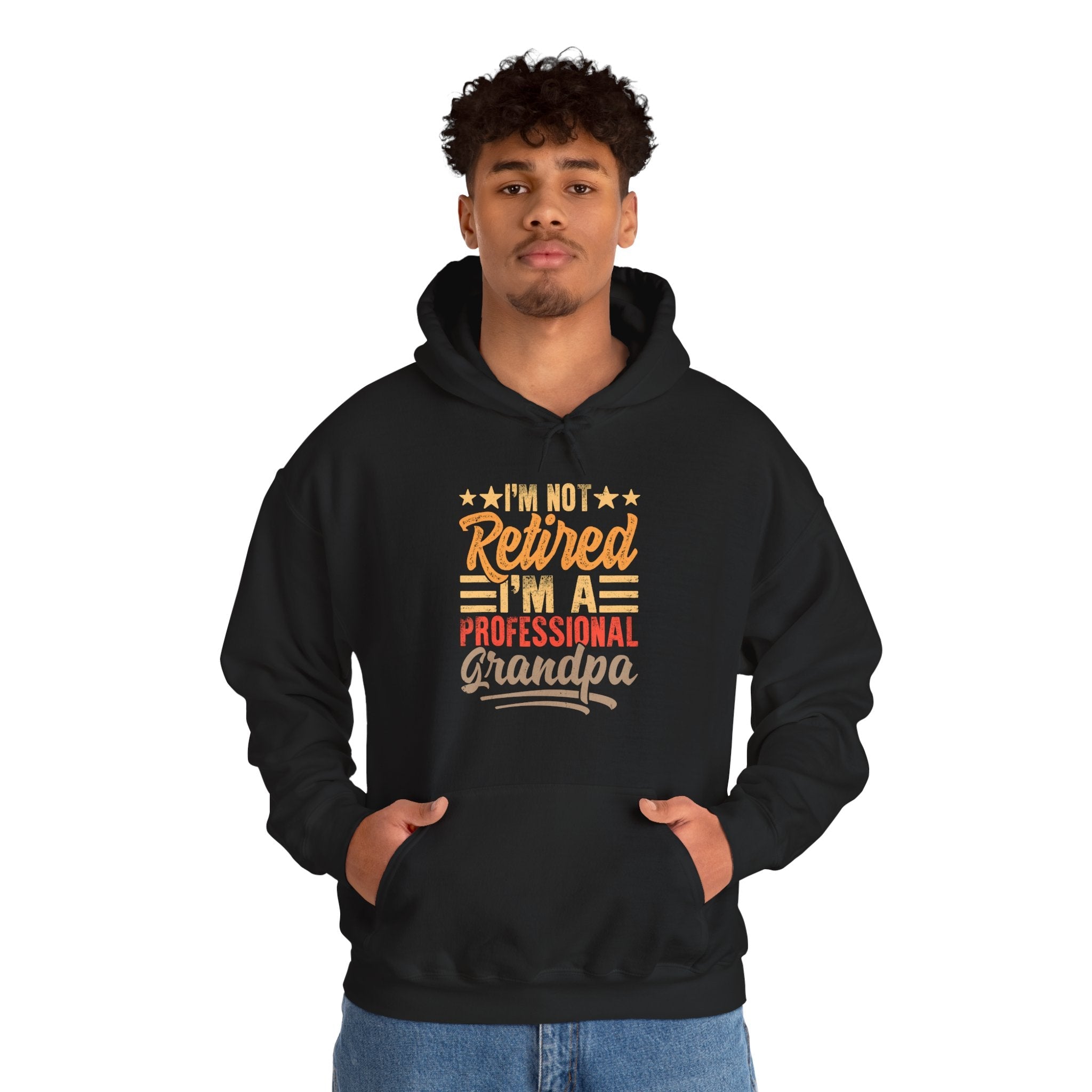 Grandpa Hooded Sweatshirt - I'm Not Retired I'm A Professional Grandpa | Hoodie by atgodanddesigns