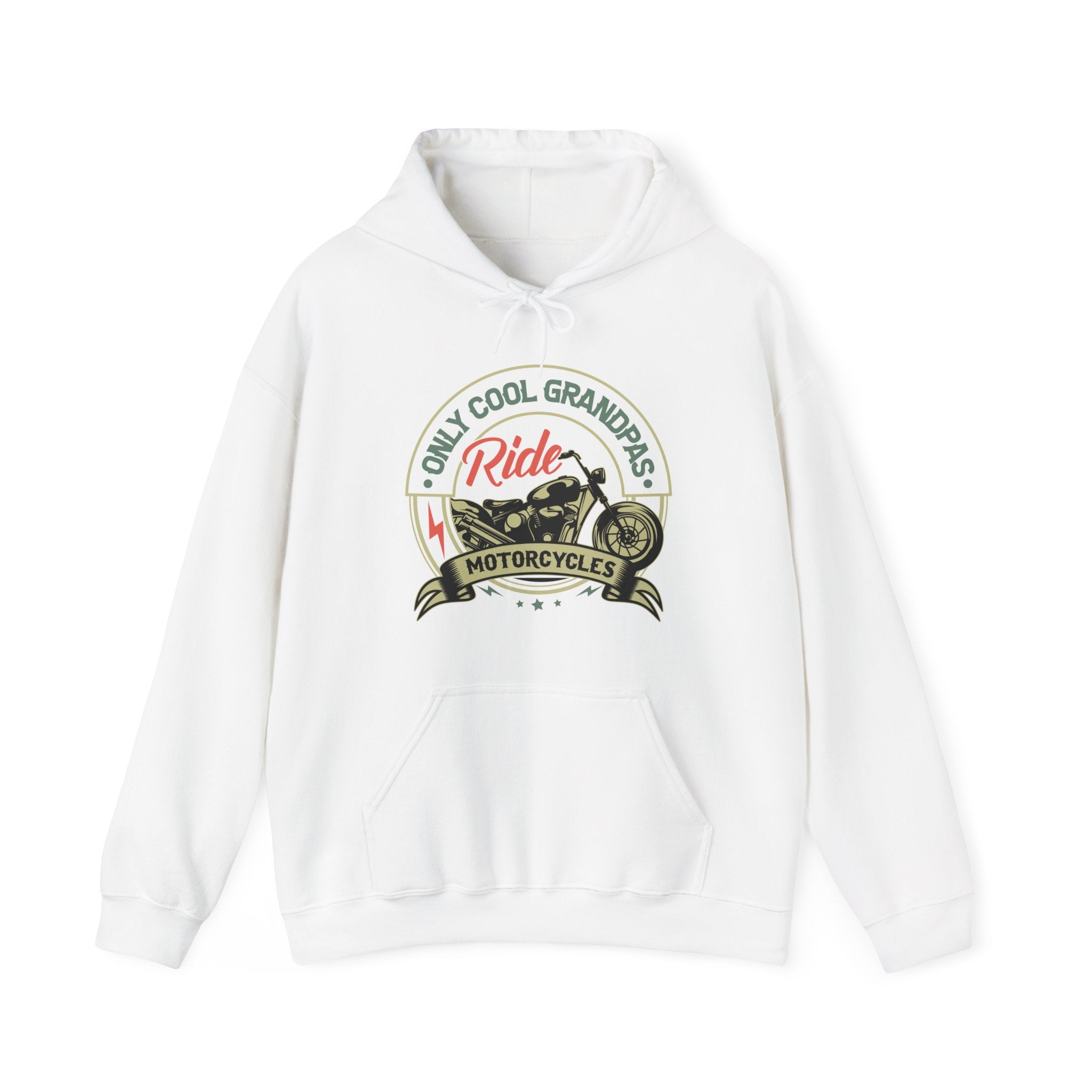 Grandpa Hooded Sweatshirt - Only Cool Grandpas Ride Motorcycles | Hoodie by atgodanddesigns