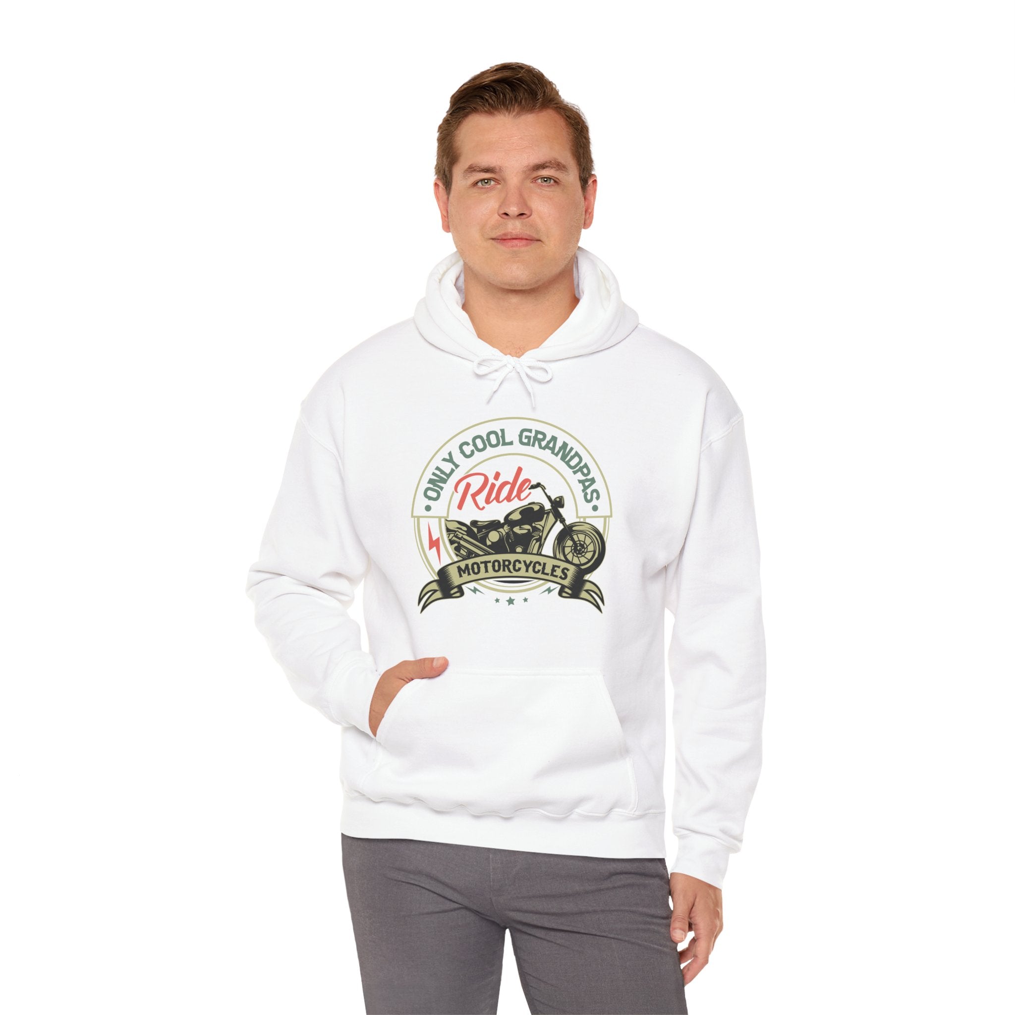 Grandpa Hooded Sweatshirt - Only Cool Grandpas Ride Motorcycles | Hoodie by atgodanddesigns