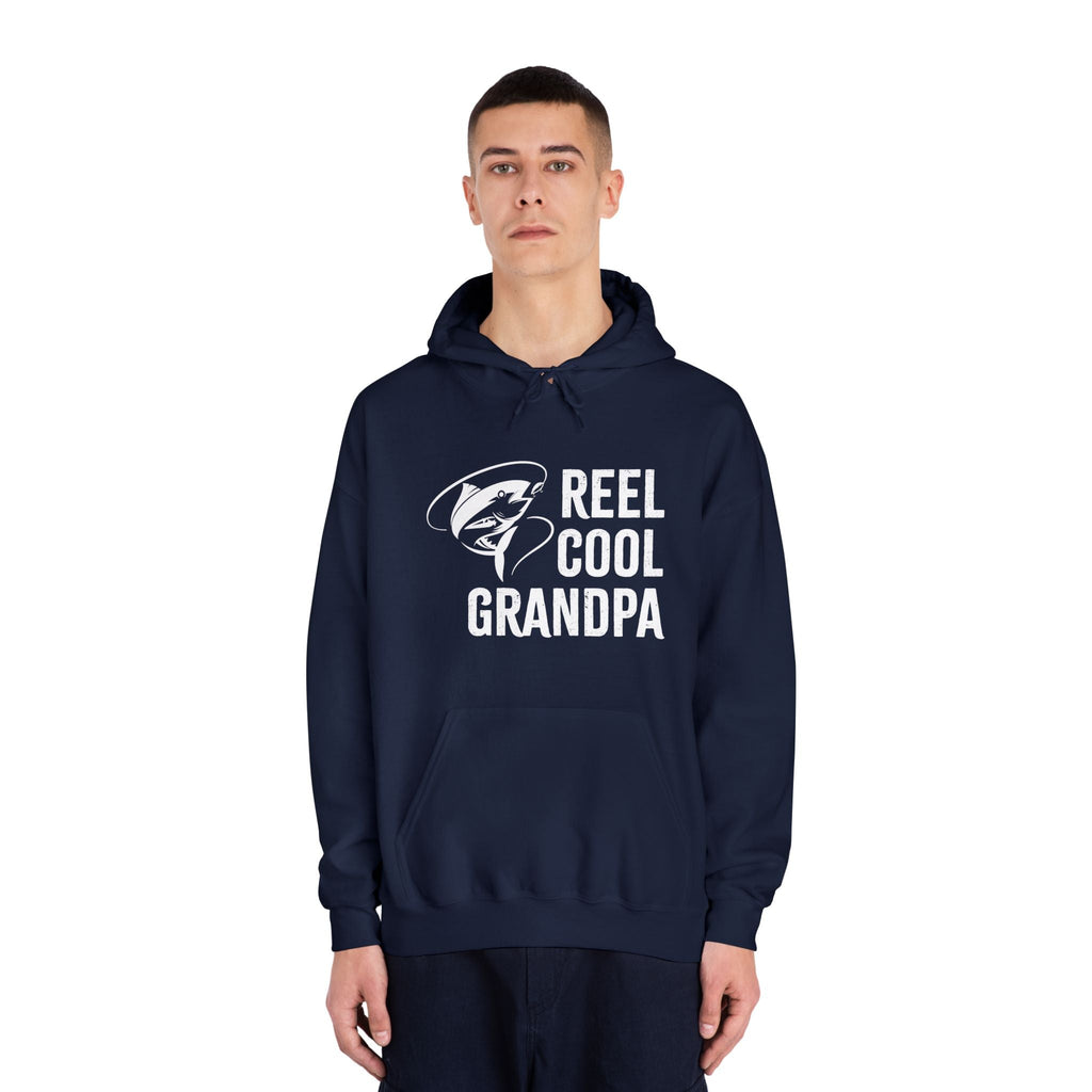 Grandpa Hooded Sweatshirt - Reel Cool Grandpa | Hoodie by atgodanddesigns