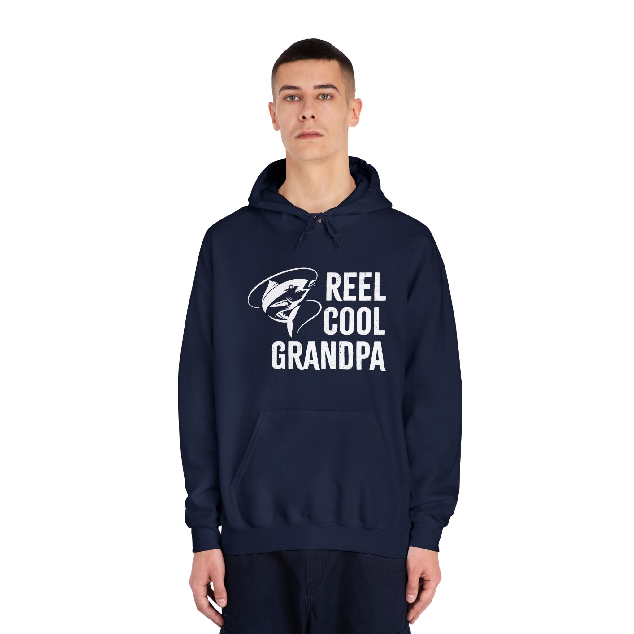 Grandpa Hooded Sweatshirt - Reel Cool Grandpa | Hoodie by atgodanddesigns