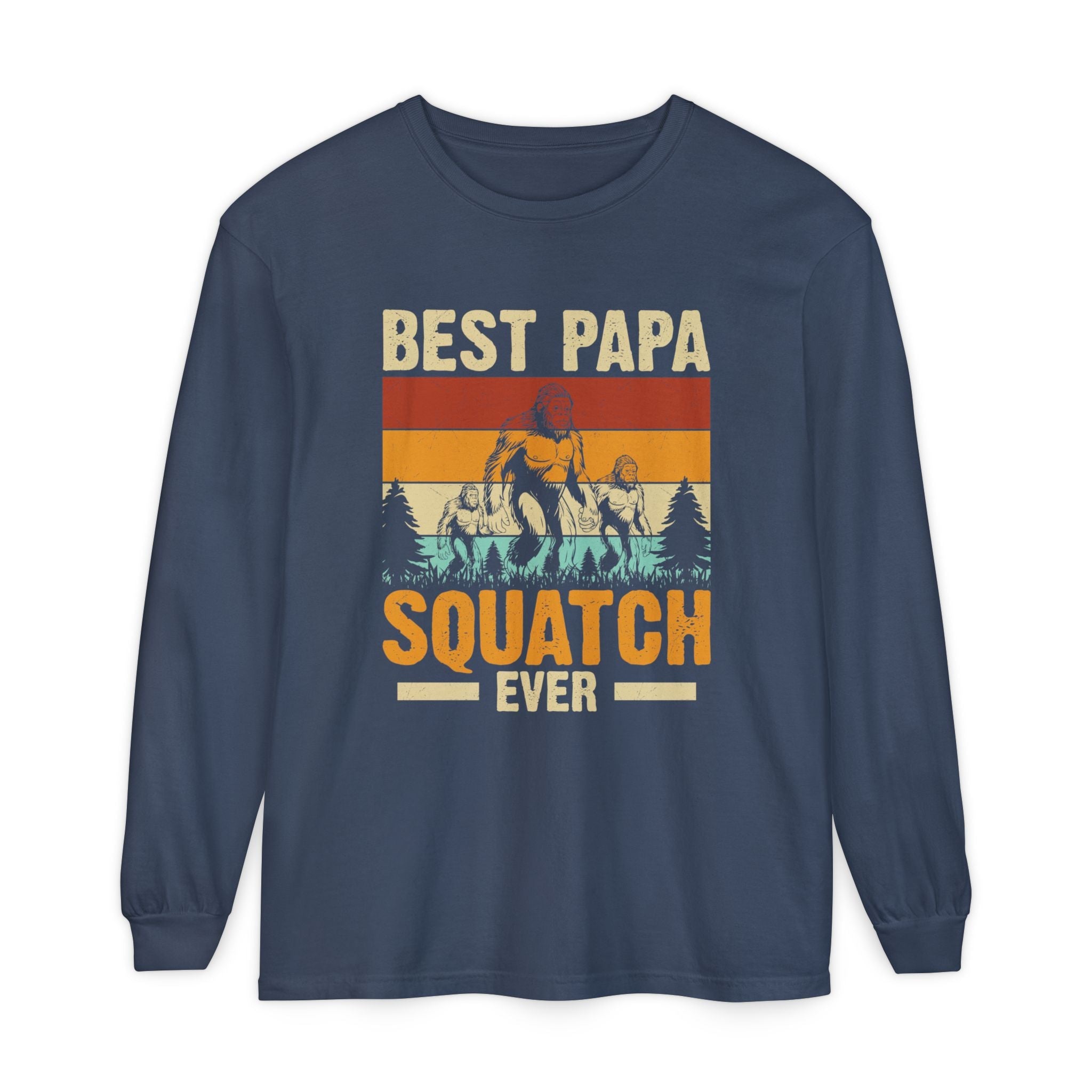 Grandpa Long Sleeve T-Shirt - Best Papa Squatch Ever | Long - sleeve by atgodanddesigns