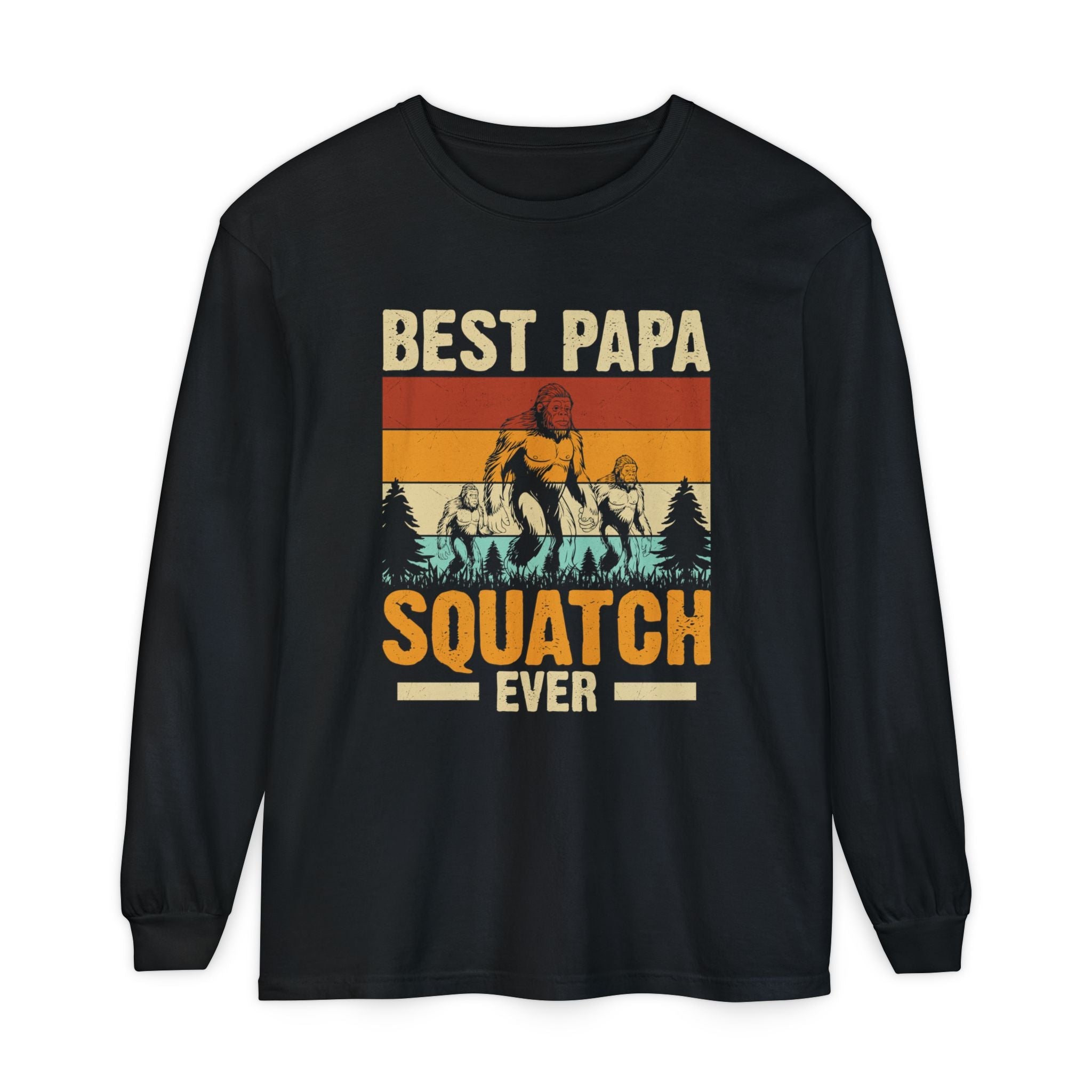 Grandpa Long Sleeve T-Shirt - Best Papa Squatch Ever | Long - sleeve by atgodanddesigns