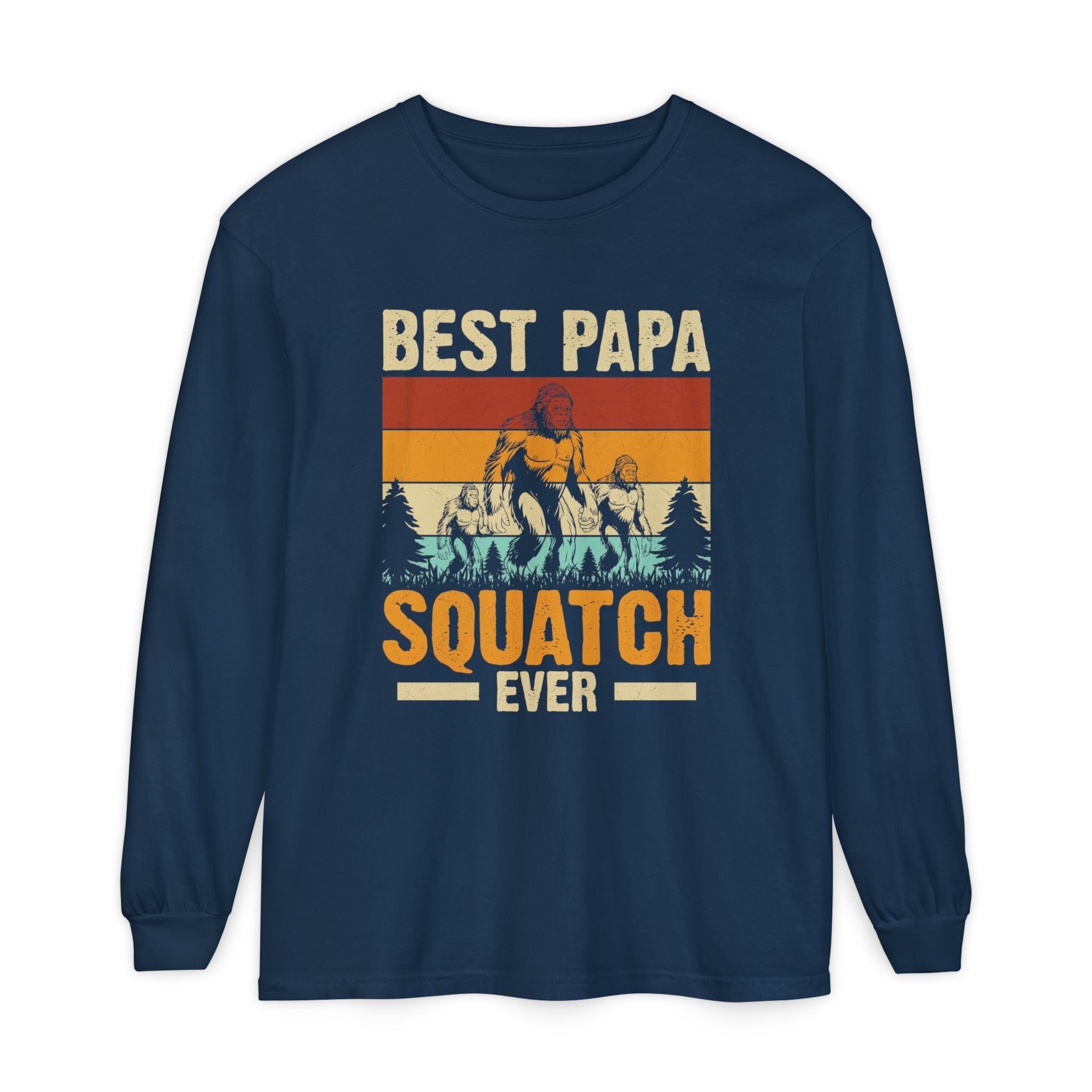 Grandpa Long Sleeve T-Shirt - Best Papa Squatch Ever | Long - sleeve by atgodanddesigns