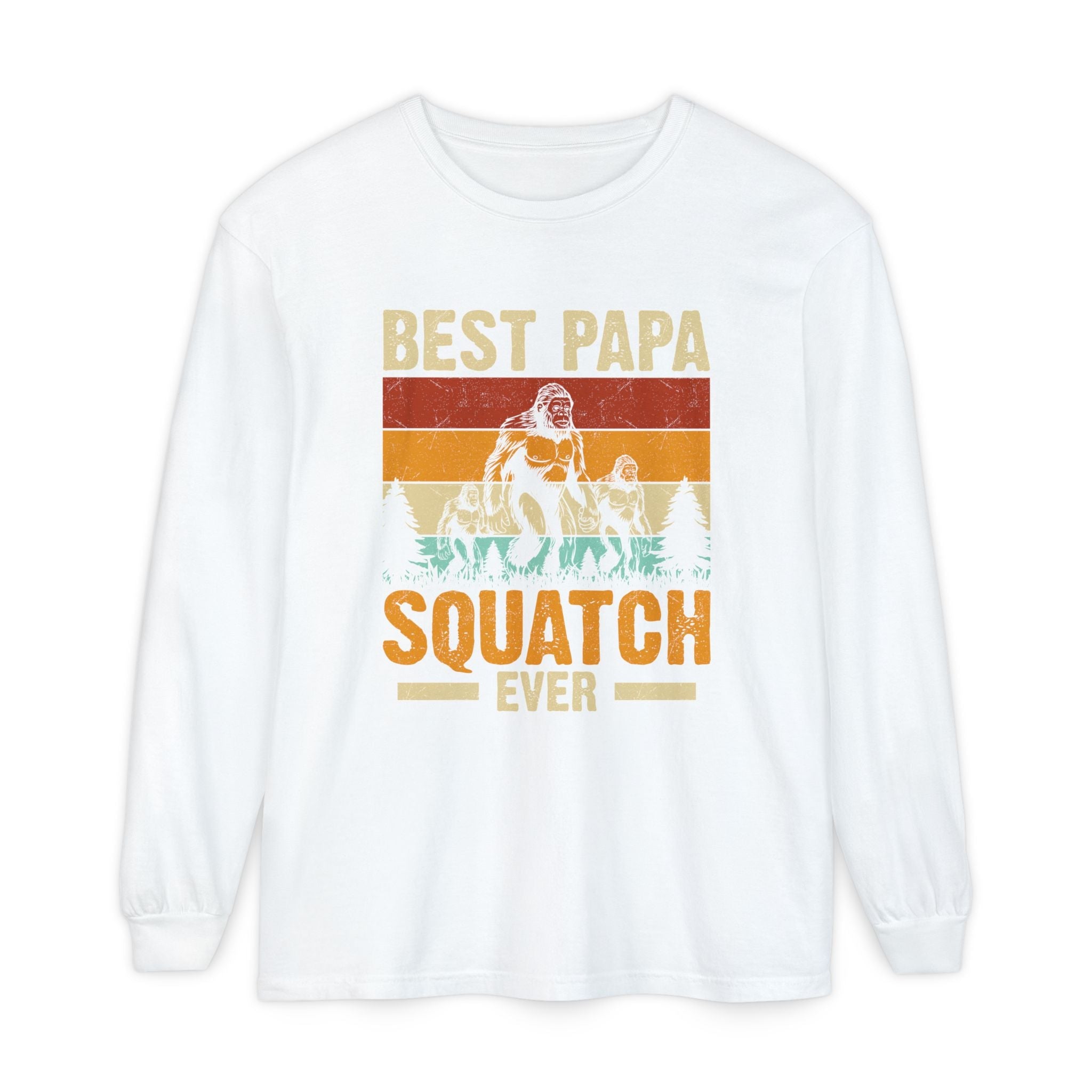 Grandpa Long Sleeve T-Shirt - Best Papa Squatch Ever | Long - sleeve by atgodanddesigns
