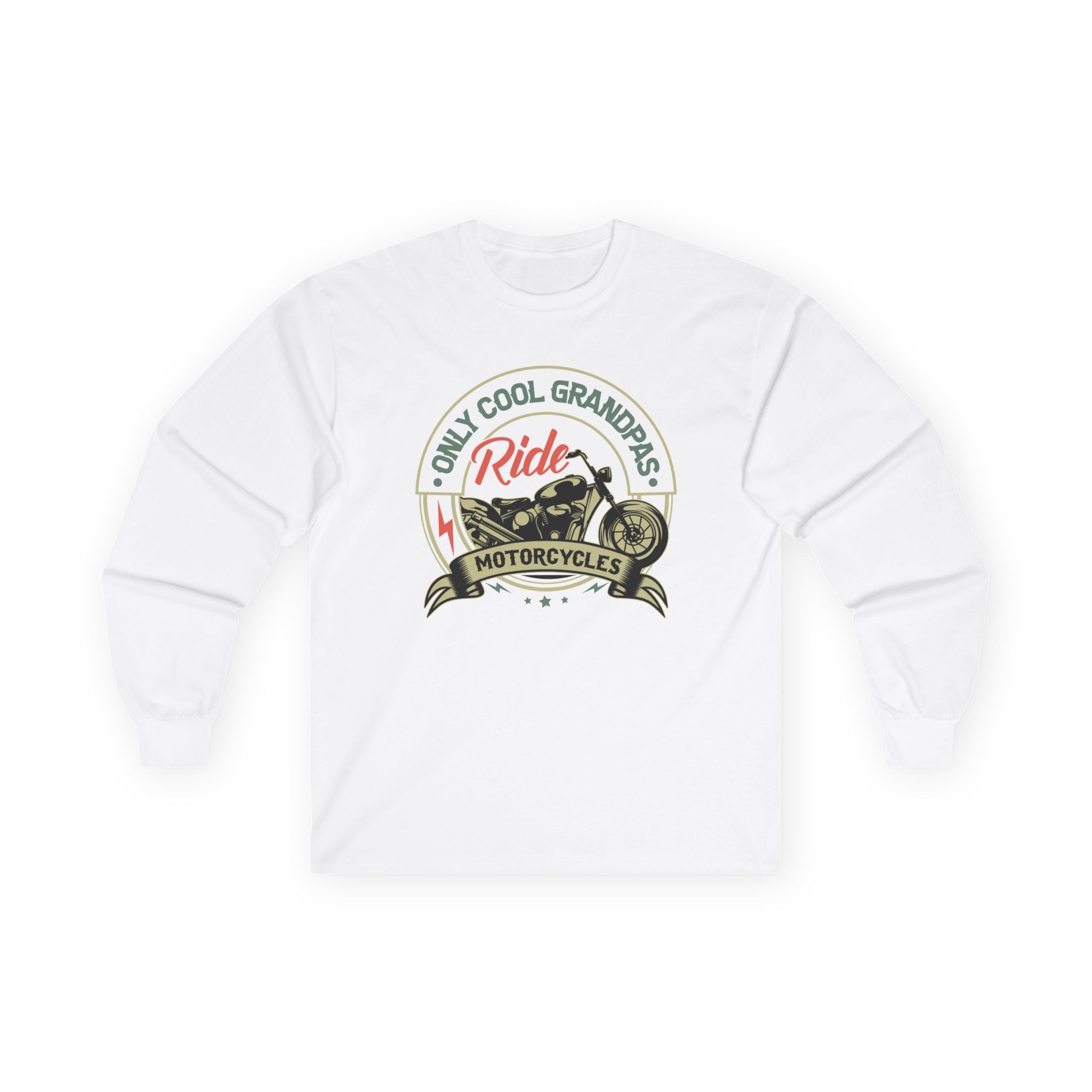 Grandpa Long Sleeve T-Shirt - Only Cool Grandpas Ride Motorcycles | Long - sleeve by atgodanddesigns