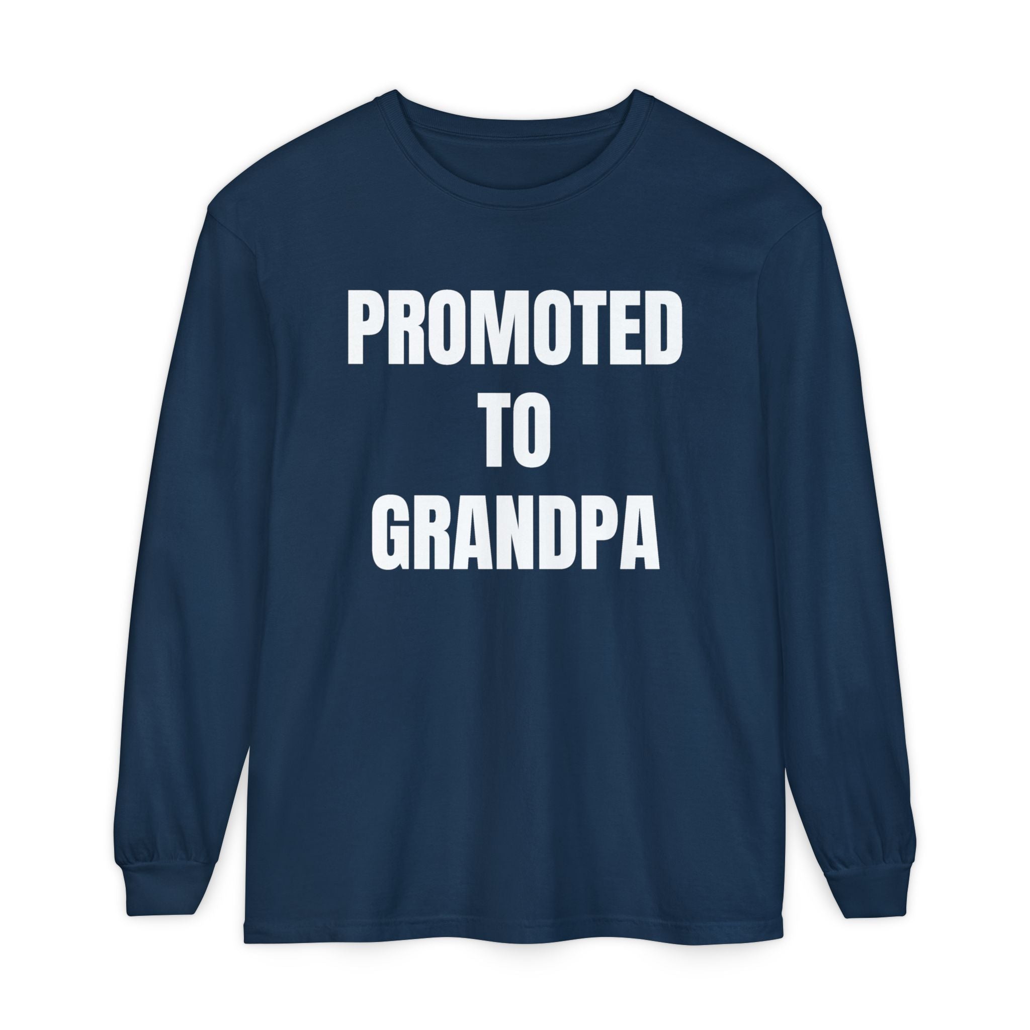 Grandpa Long Sleeve T-Shirt - Promoted to Grandpa | Long - sleeve by atgodanddesigns