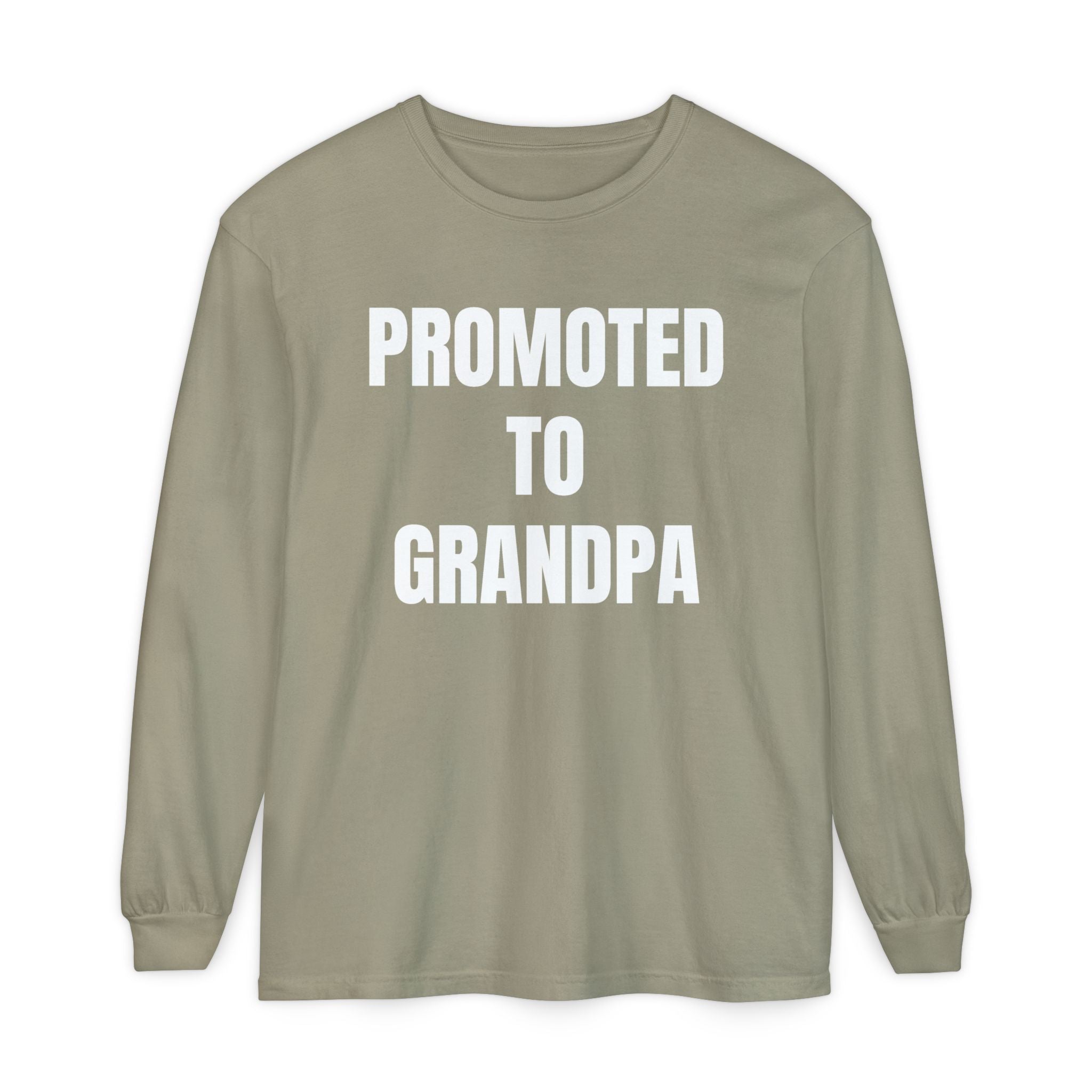 Grandpa Long Sleeve T-Shirt - Promoted to Grandpa | Long - sleeve by atgodanddesigns