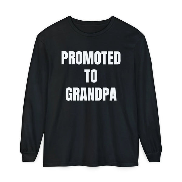 Grandpa Long Sleeve T-Shirt - Promoted to Grandpa | Long - sleeve by atgodanddesigns