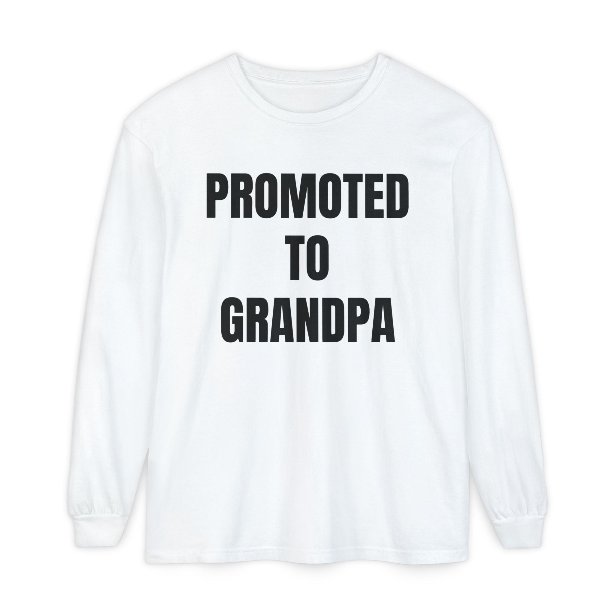 Grandpa Long Sleeve T-Shirt - Promoted to Grandpa | Long - sleeve by atgodanddesigns