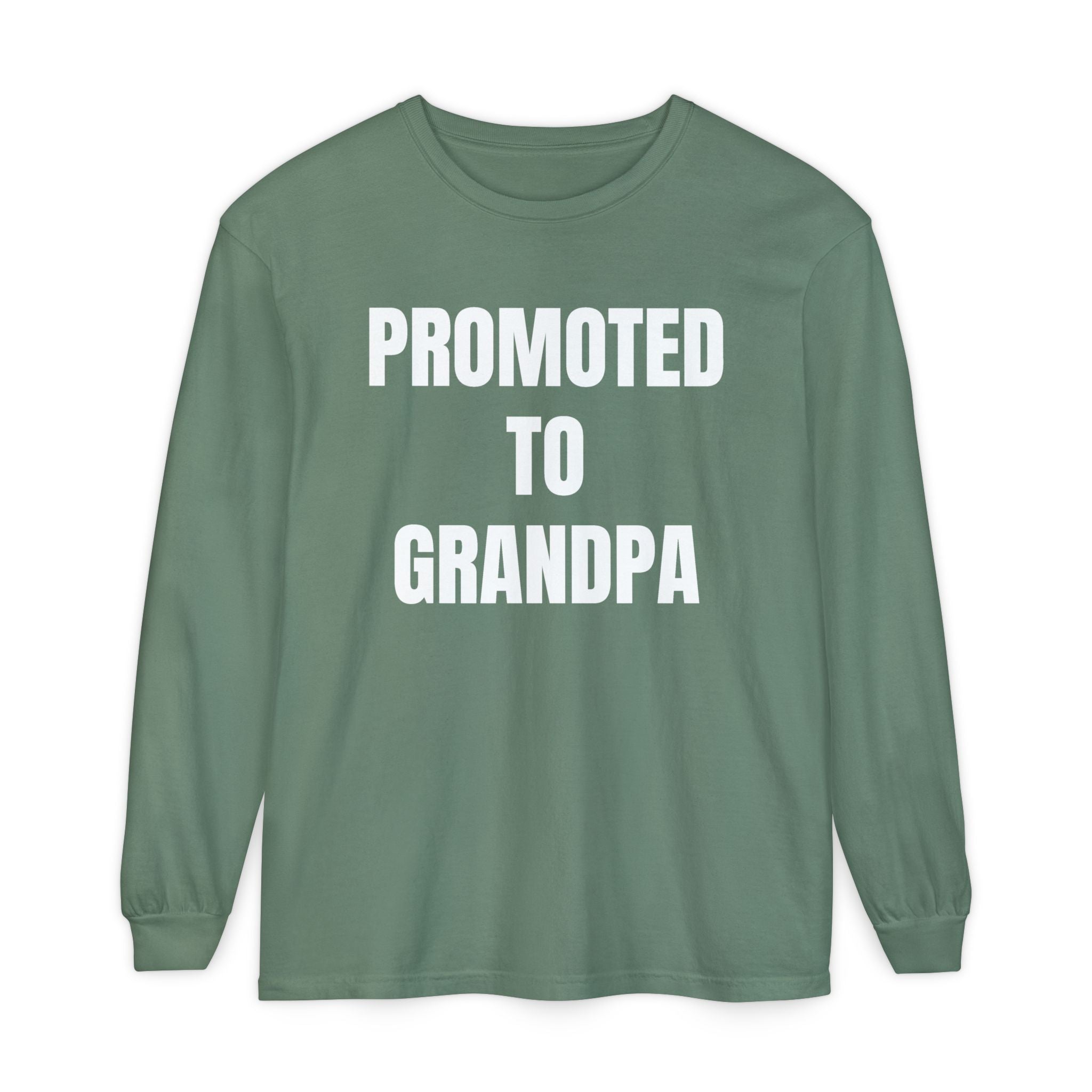 Grandpa Long Sleeve T-Shirt - Promoted to Grandpa | Long - sleeve by atgodanddesigns