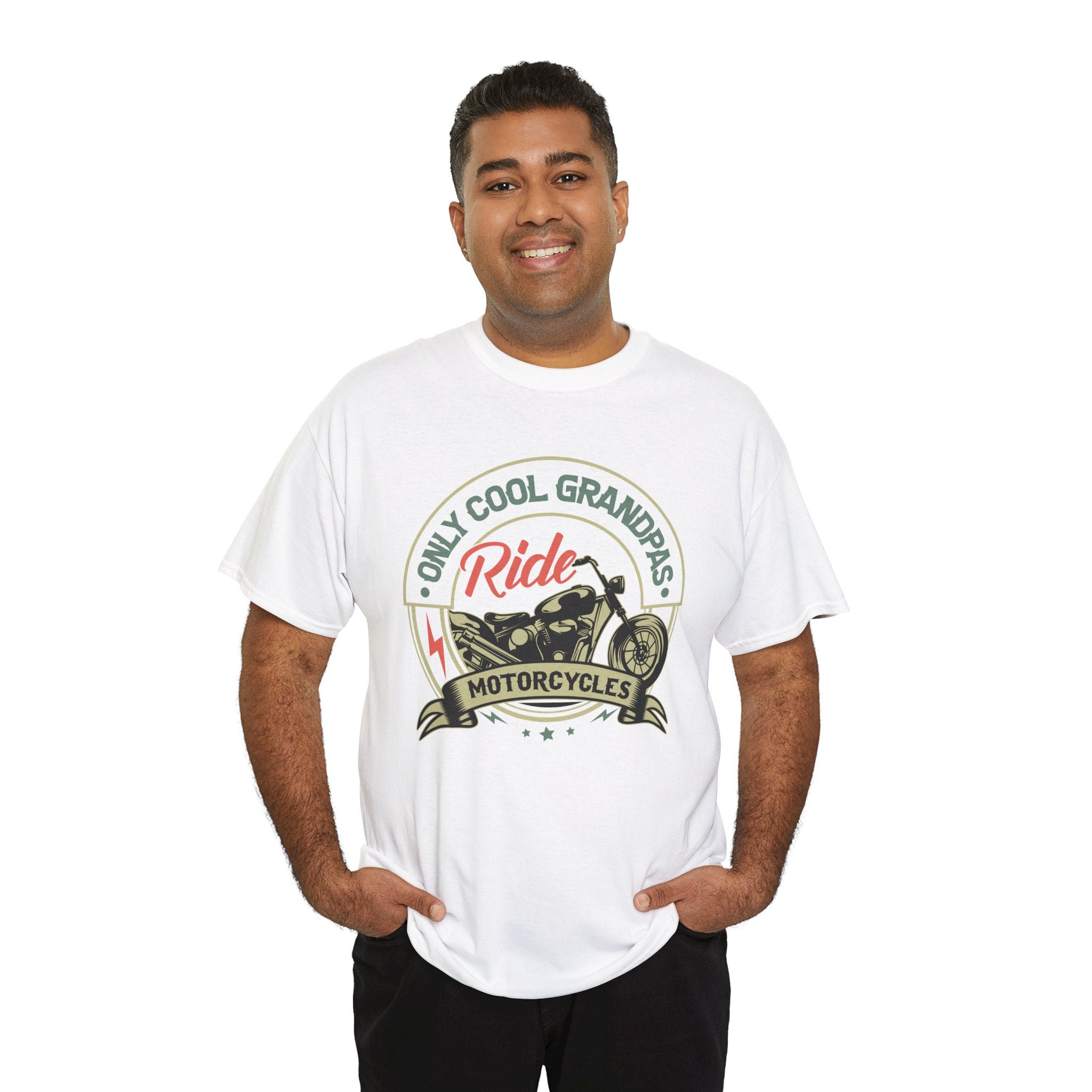 Grandpa T-Shirt - Only Cool Grandpas Ride Motorcycles | T-Shirt by atgodanddesigns