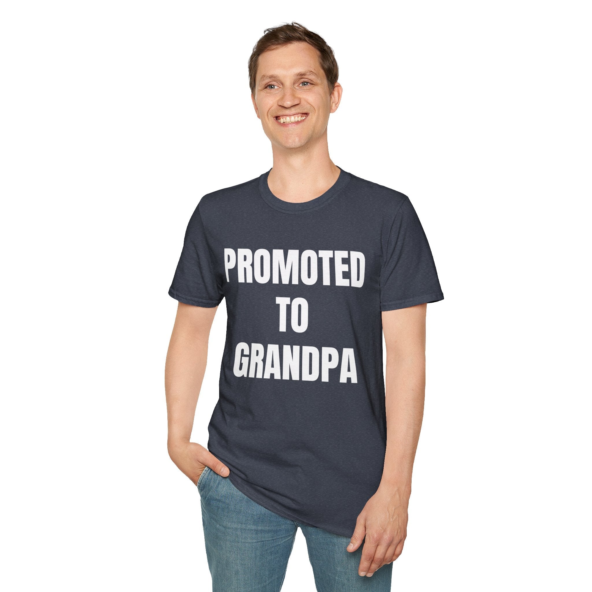 Grandpa T-Shirt - Promoted to Grandpa | T-Shirt by atgodanddesigns