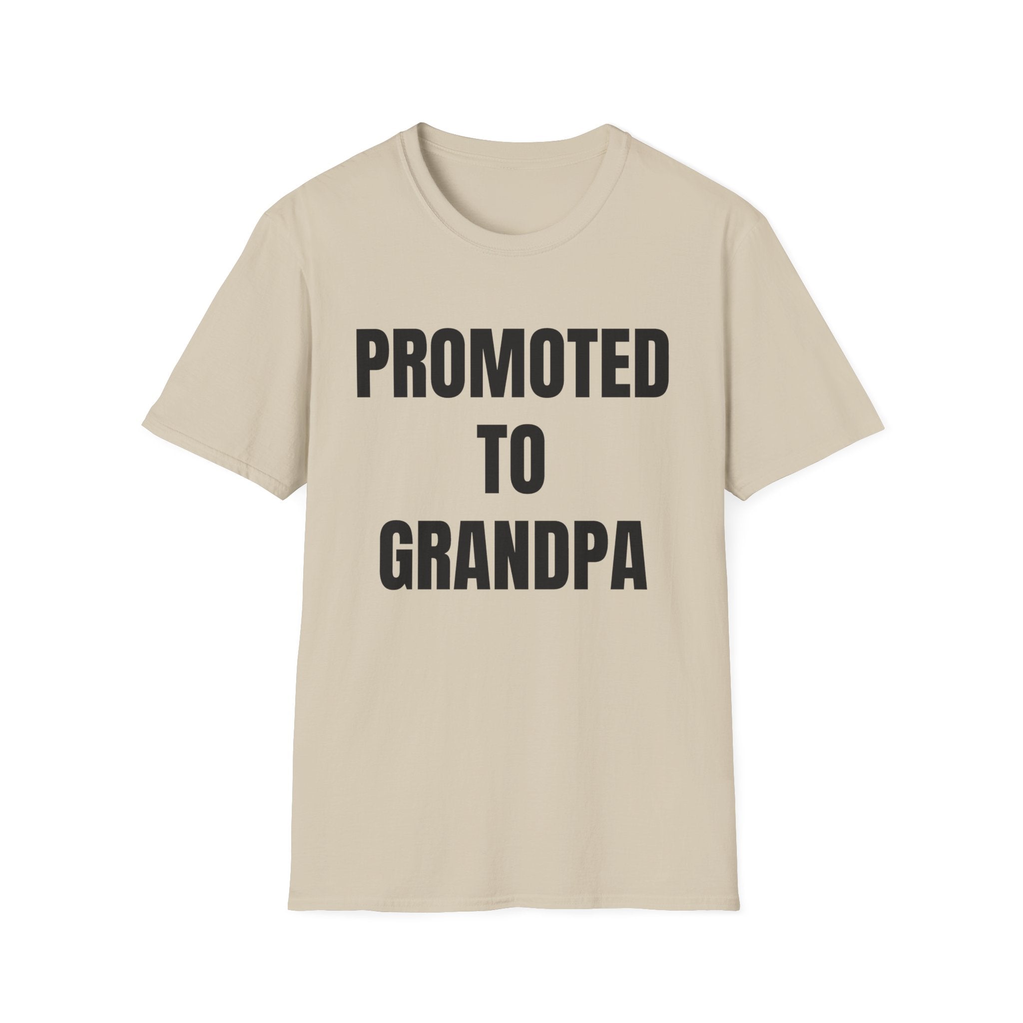 Grandpa T-Shirt - Promoted to Grandpa | T-Shirt by atgodanddesigns