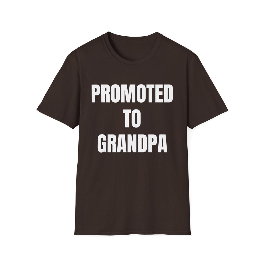 Grandpa T-Shirt - Promoted to Grandpa | T-Shirt by atgodanddesigns