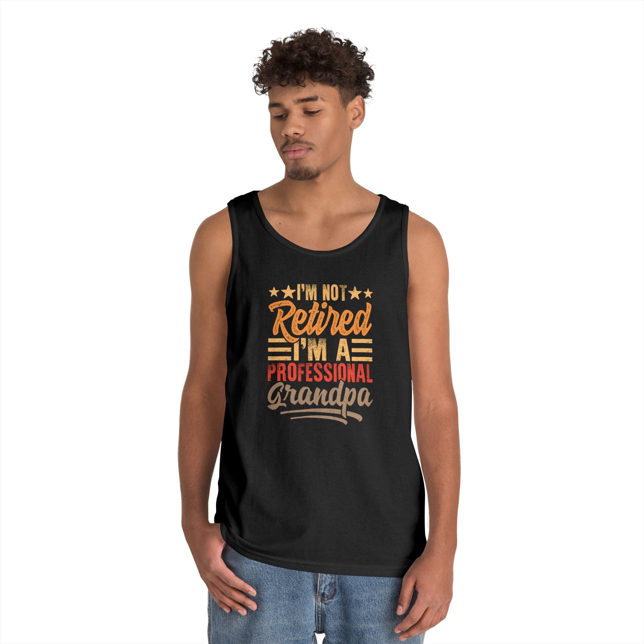 Grandpa Tank - I'm Not Retired I'm A Professional Grandpa | Tank Top by atgodanddesigns