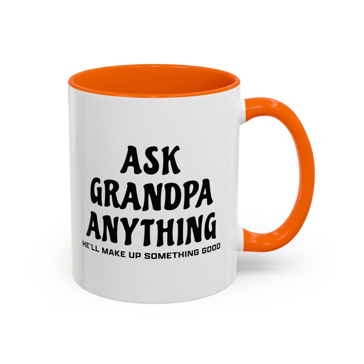 Graphic Accent Coffee Mug (11oz, 15oz) - Ask Grandpa Anything | Mug by atgodanddesigns