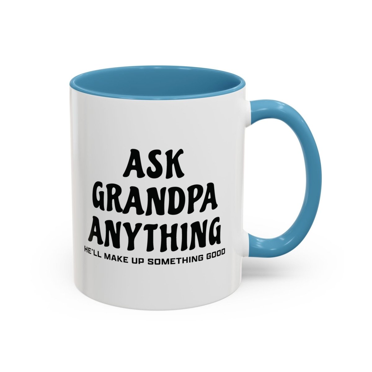Graphic Accent Coffee Mug (11oz, 15oz) - Ask Grandpa Anything | Mug by atgodanddesigns