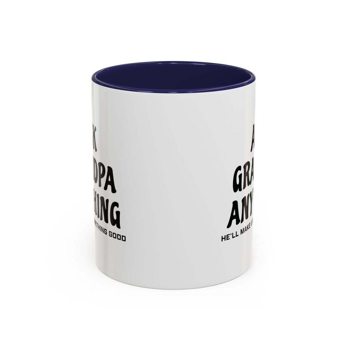 Graphic Accent Coffee Mug (11oz, 15oz) - Ask Grandpa Anything | Mug by atgodanddesigns