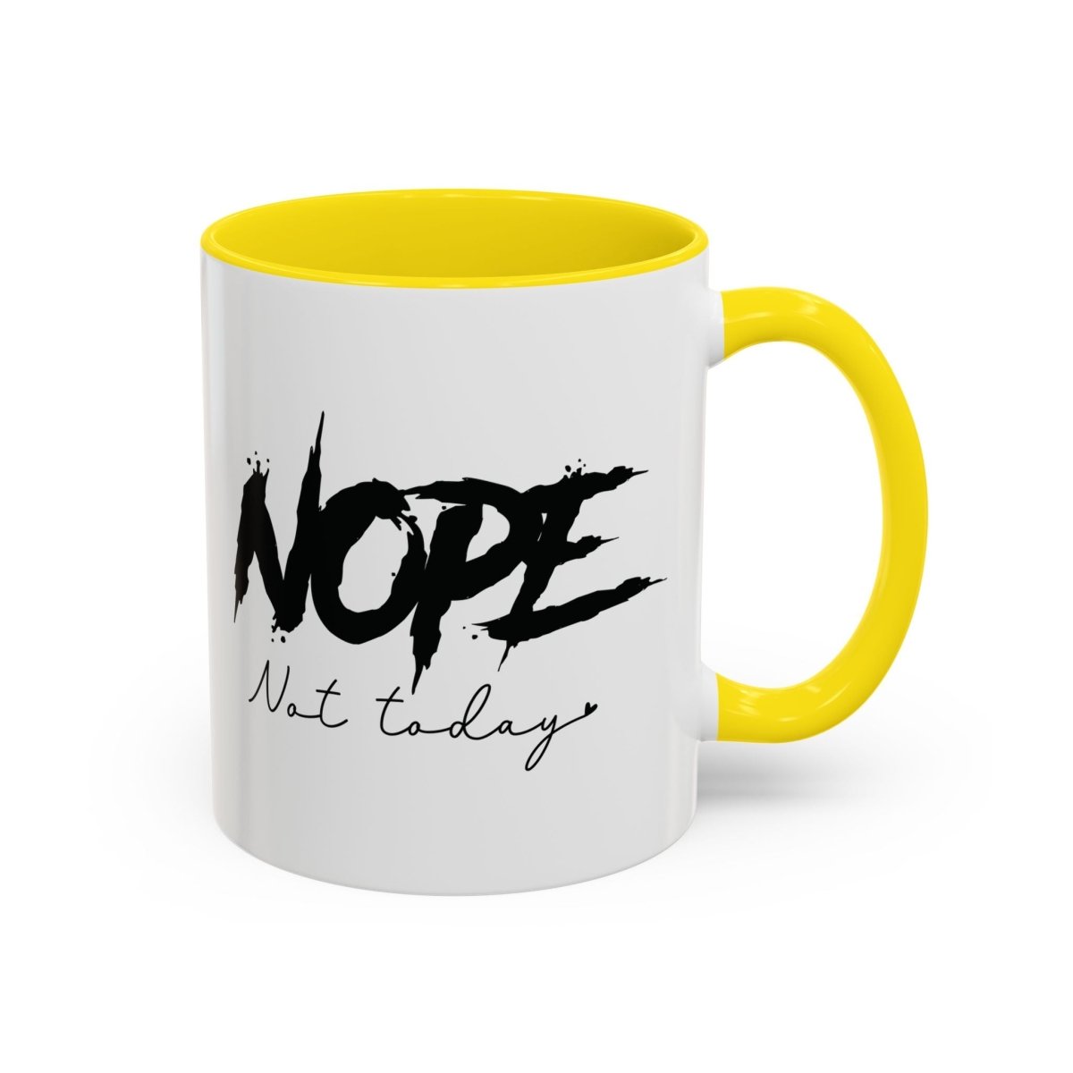 Graphic Accent Coffee Mug (11oz, 15oz) - Nope Not Today | Mug by atgodanddesigns