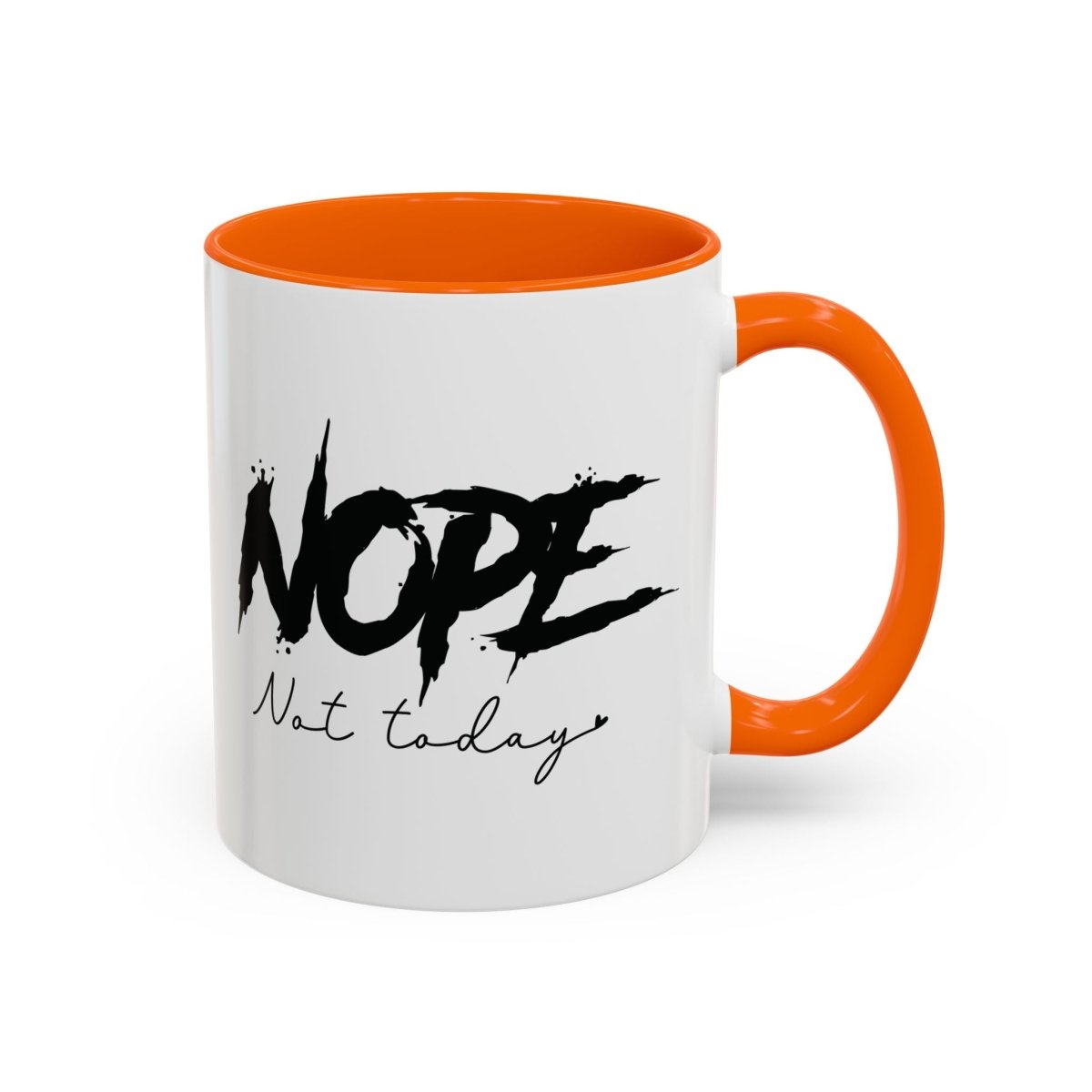 Graphic Accent Coffee Mug (11oz, 15oz) - Nope Not Today | Mug by atgodanddesigns
