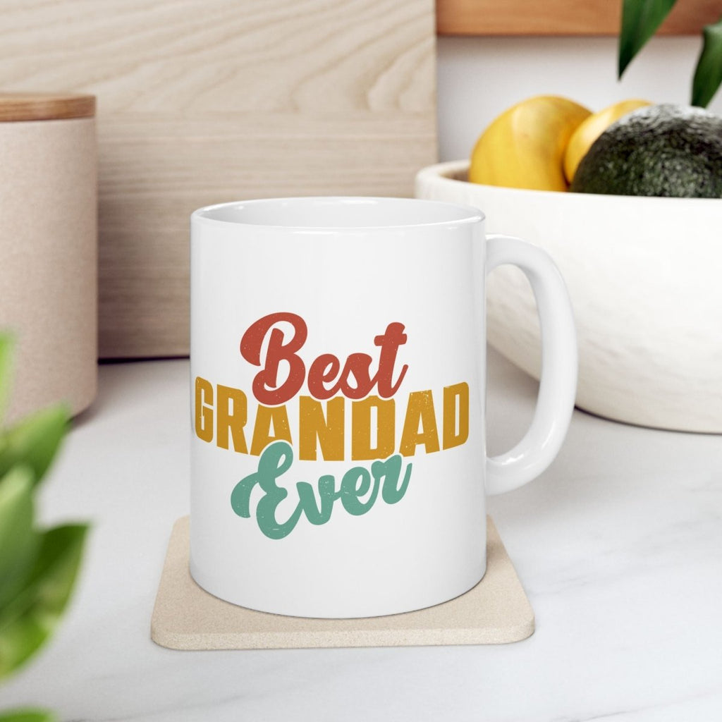 Graphic Ceramic Mug (11oz, 15oz) - Best Granddad Ever | Mug by atgodanddesigns