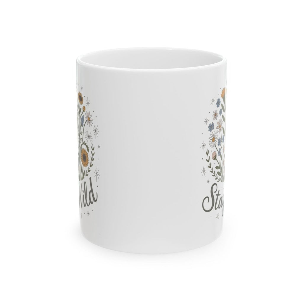 Graphic Ceramic Mug (11oz, 15oz) - Stay Wild | Mug by atgodanddesigns