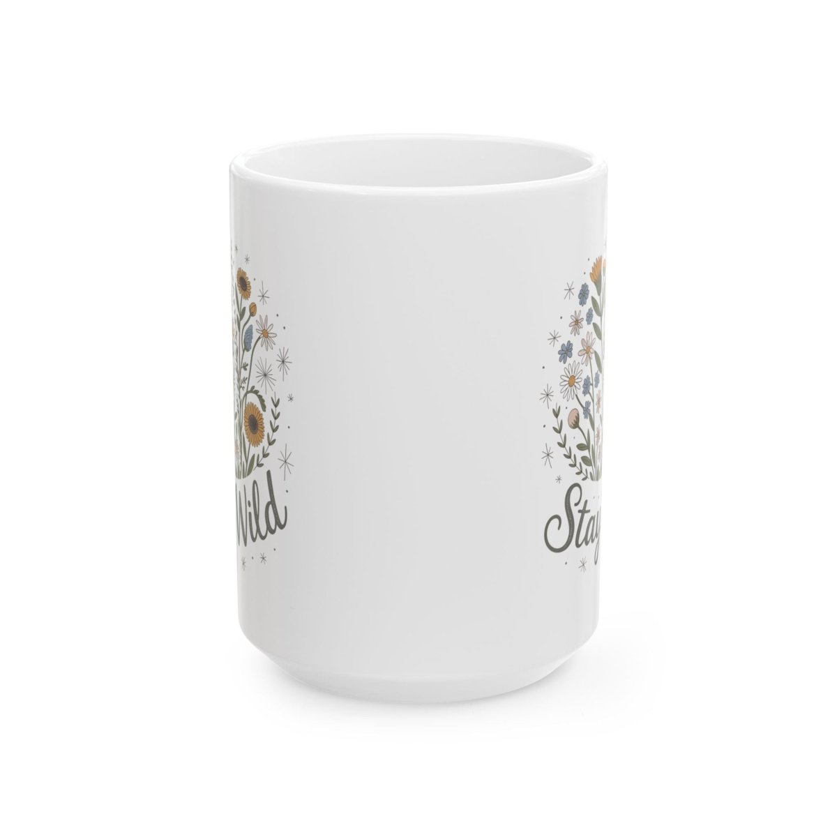 Graphic Ceramic Mug (11oz, 15oz) - Stay Wild | Mug by atgodanddesigns