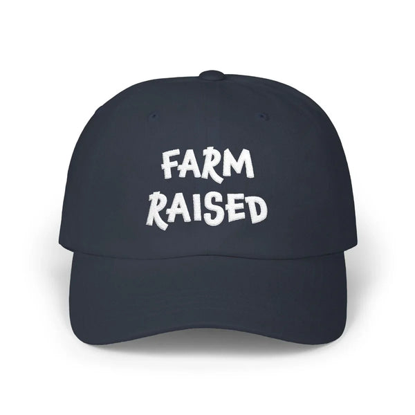 Graphic Classic Dad Cap Embroidered - Farm Raised | Hats by atgodanddesigns