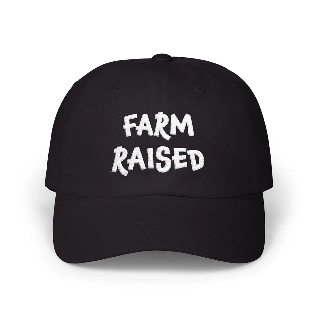 Graphic Classic Dad Cap Embroidered - Farm Raised | Hats by atgodanddesigns