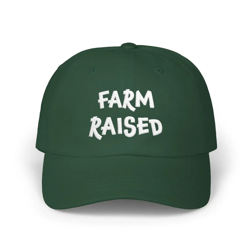 Graphic Classic Dad Cap Embroidered - Farm Raised | Hats by atgodanddesigns